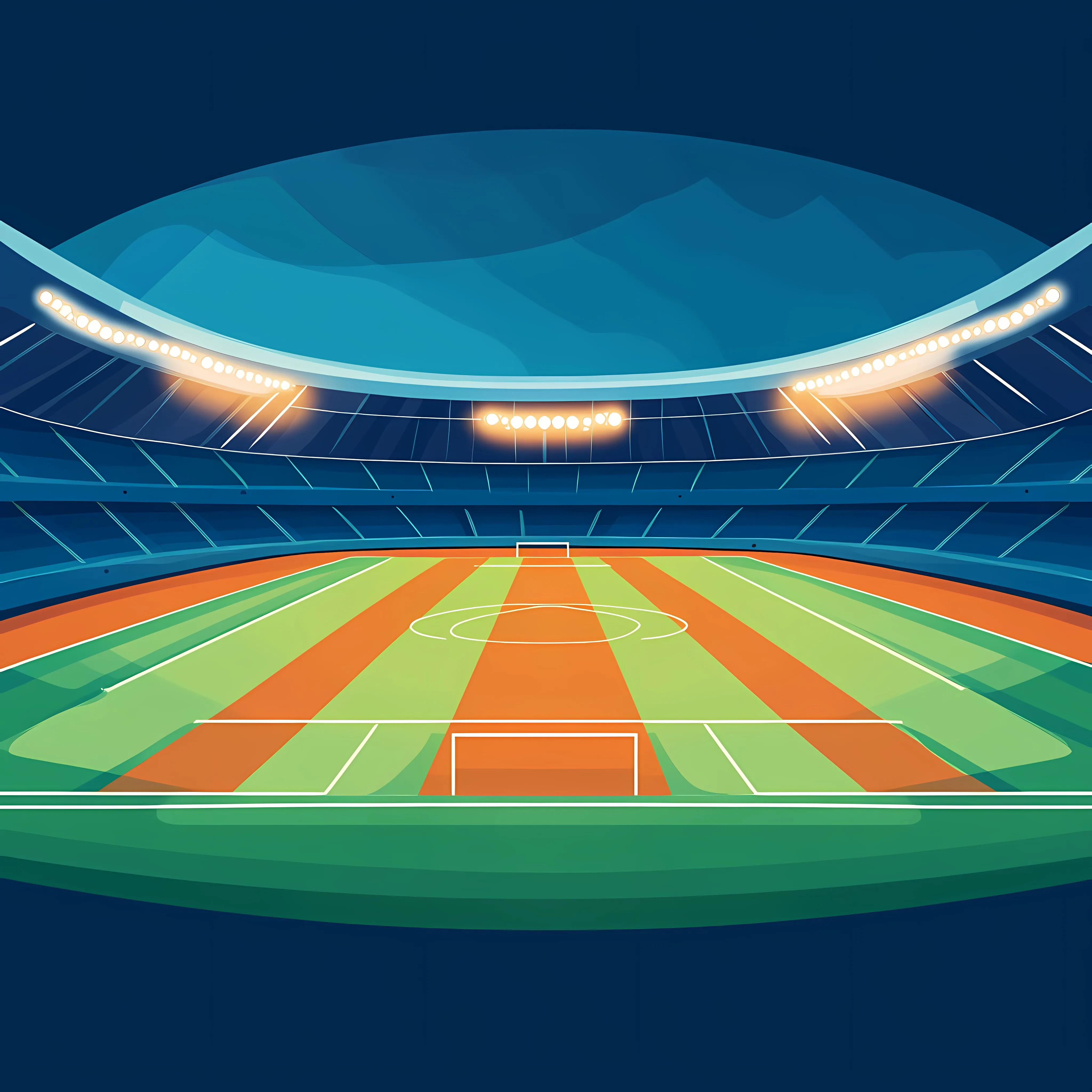 Illuminated Soccer Game at Football Stadium Vector — free download from Dotvec