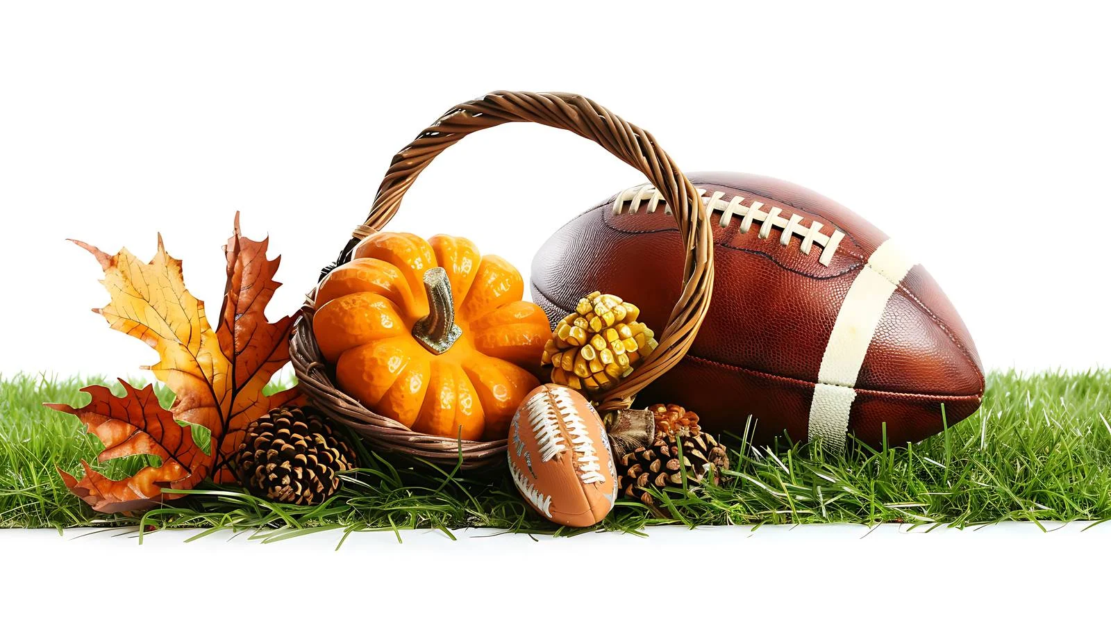 Festive football on grass field — free download from Dotvec