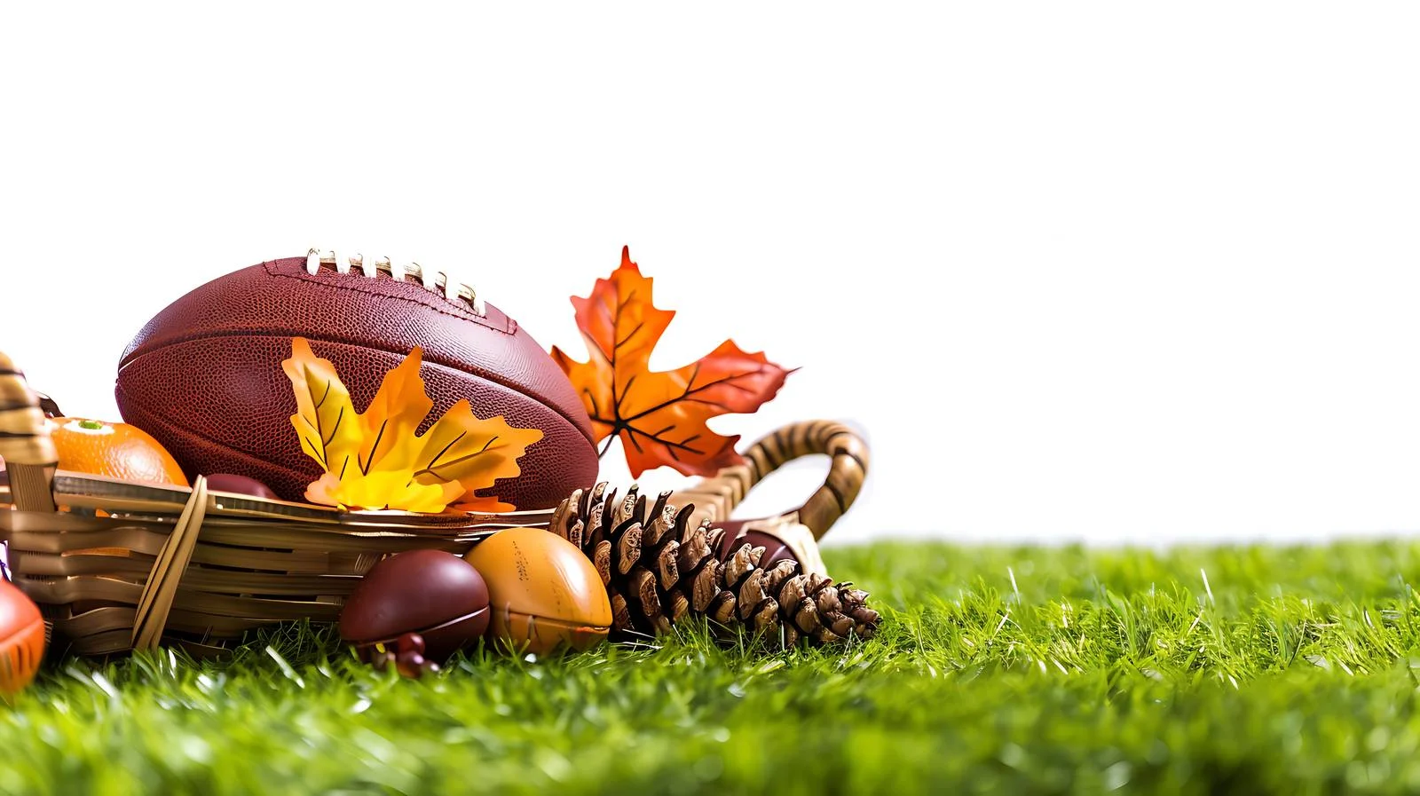 Soccer ball with cornucopia on grass field — free download from Dotvec