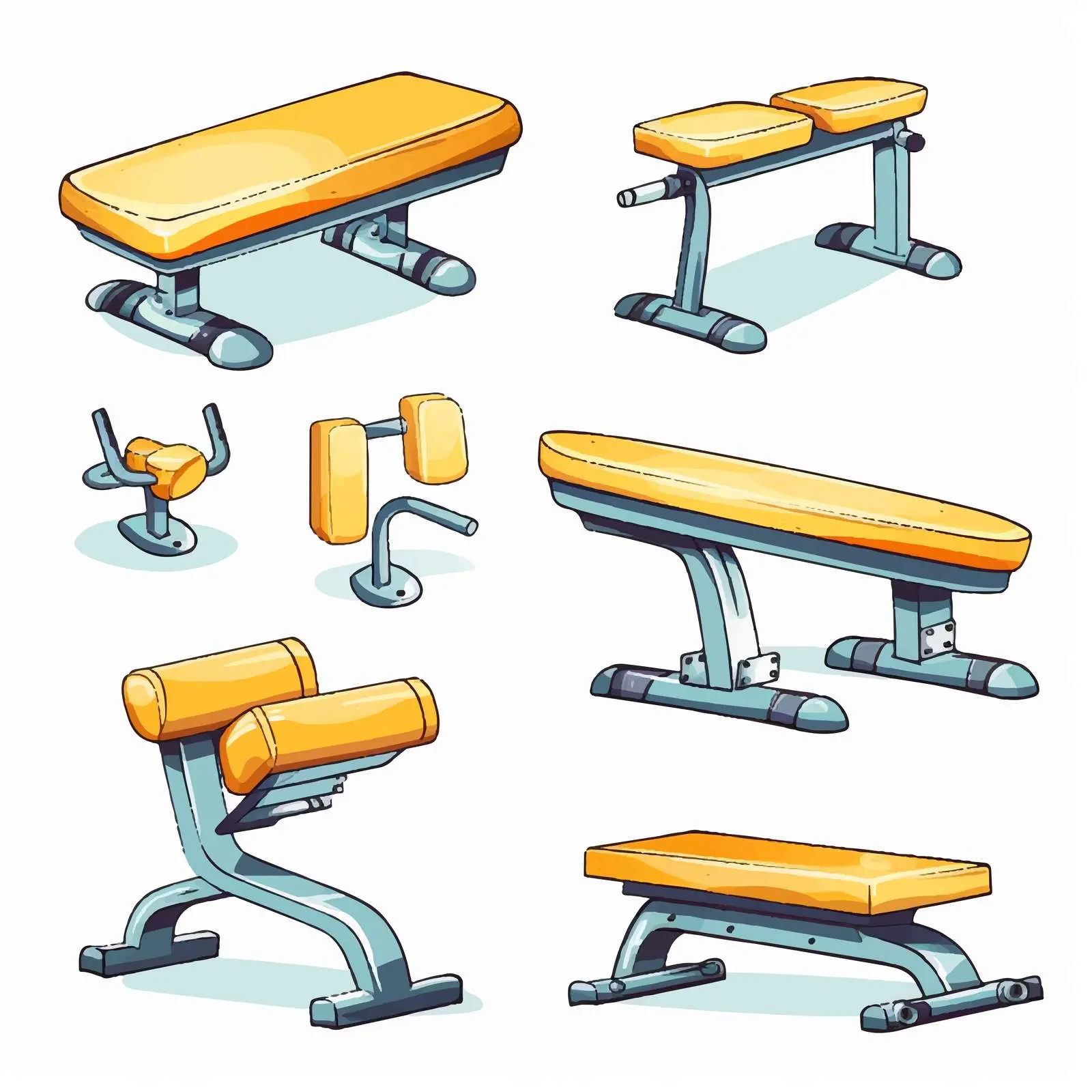 Aerobics Footrest Gym Workout Equipment Vector — free download from Dotvec