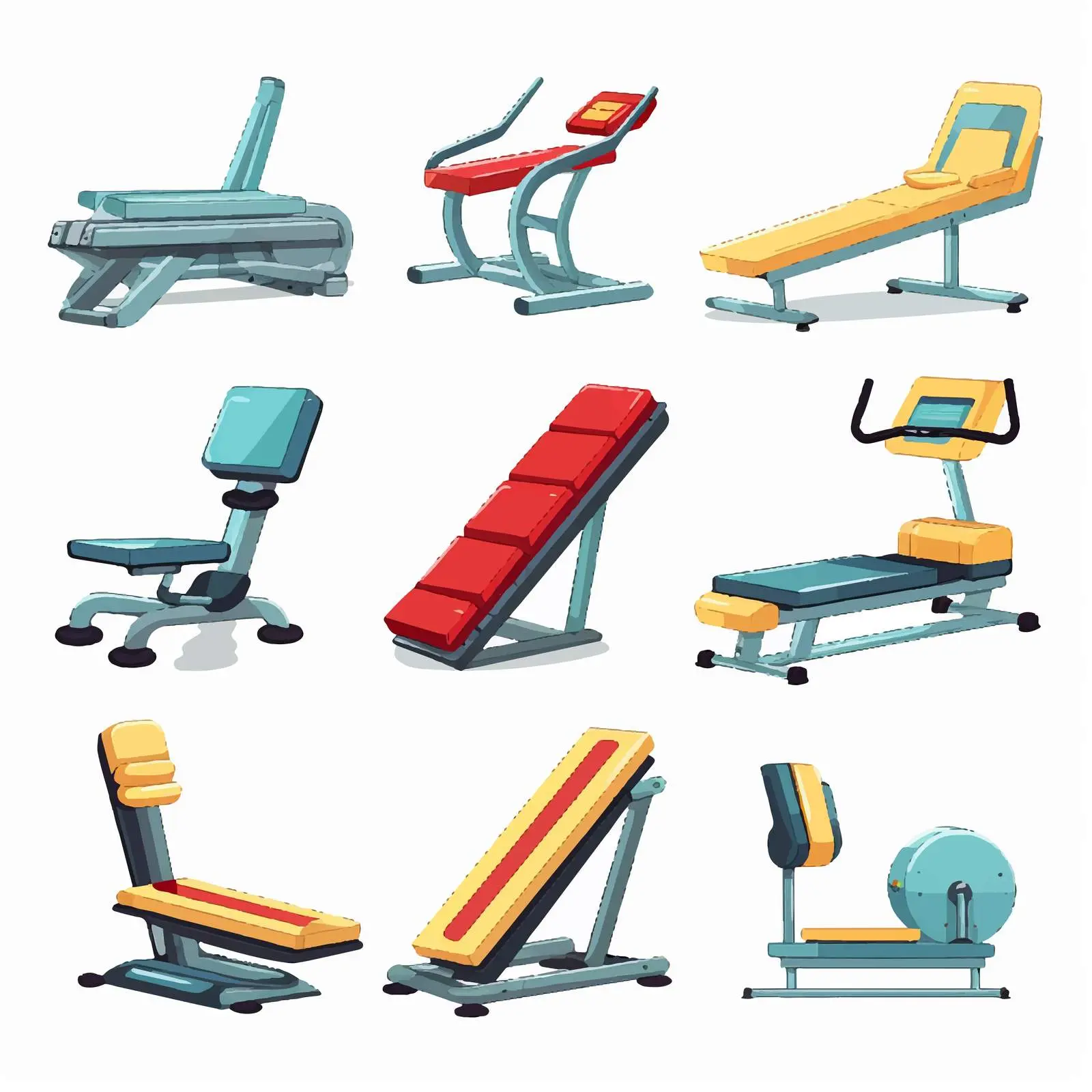 Cartoon Aerobics Footrest for Gym Workouts – free strength image from Dotvec
