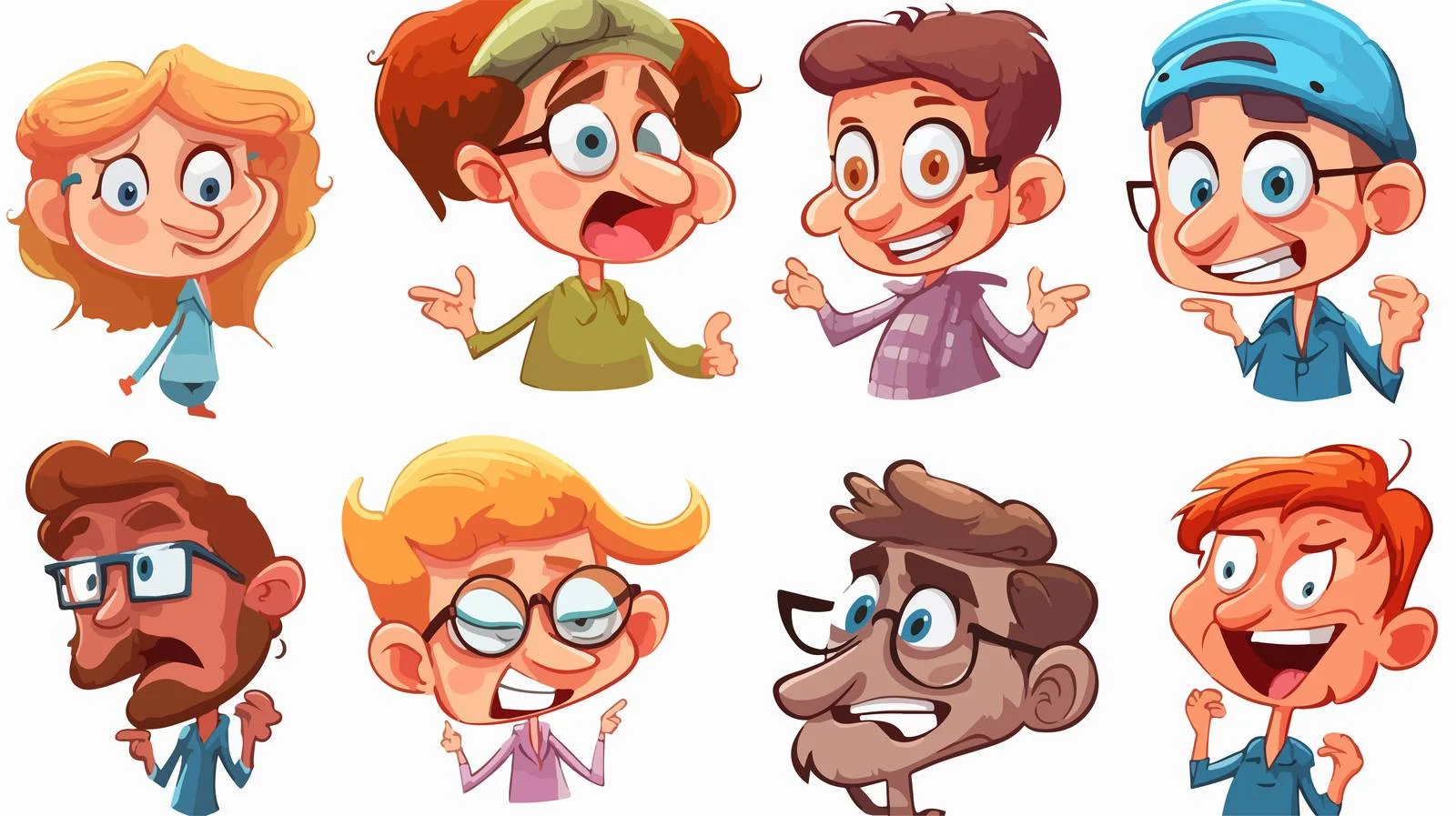 Cartoon Characters Chatting Stock Vector Illustration — free download from Dotvec