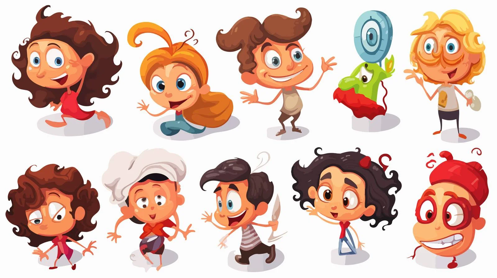 Cartoon Characters Chatting Vector Illustration — free download from Dotvec