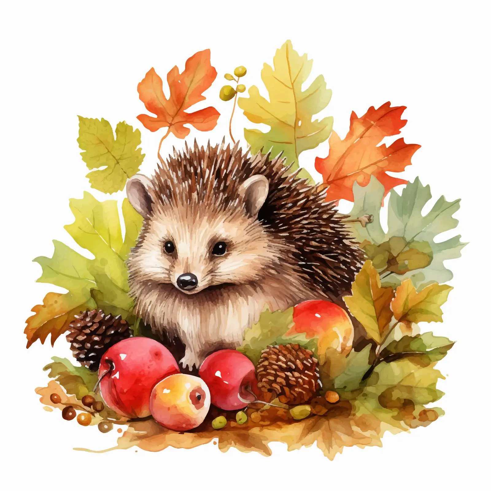 Hand Drawn Vector Illustration of Autumn Flora and Fauna — free download from Dotvec