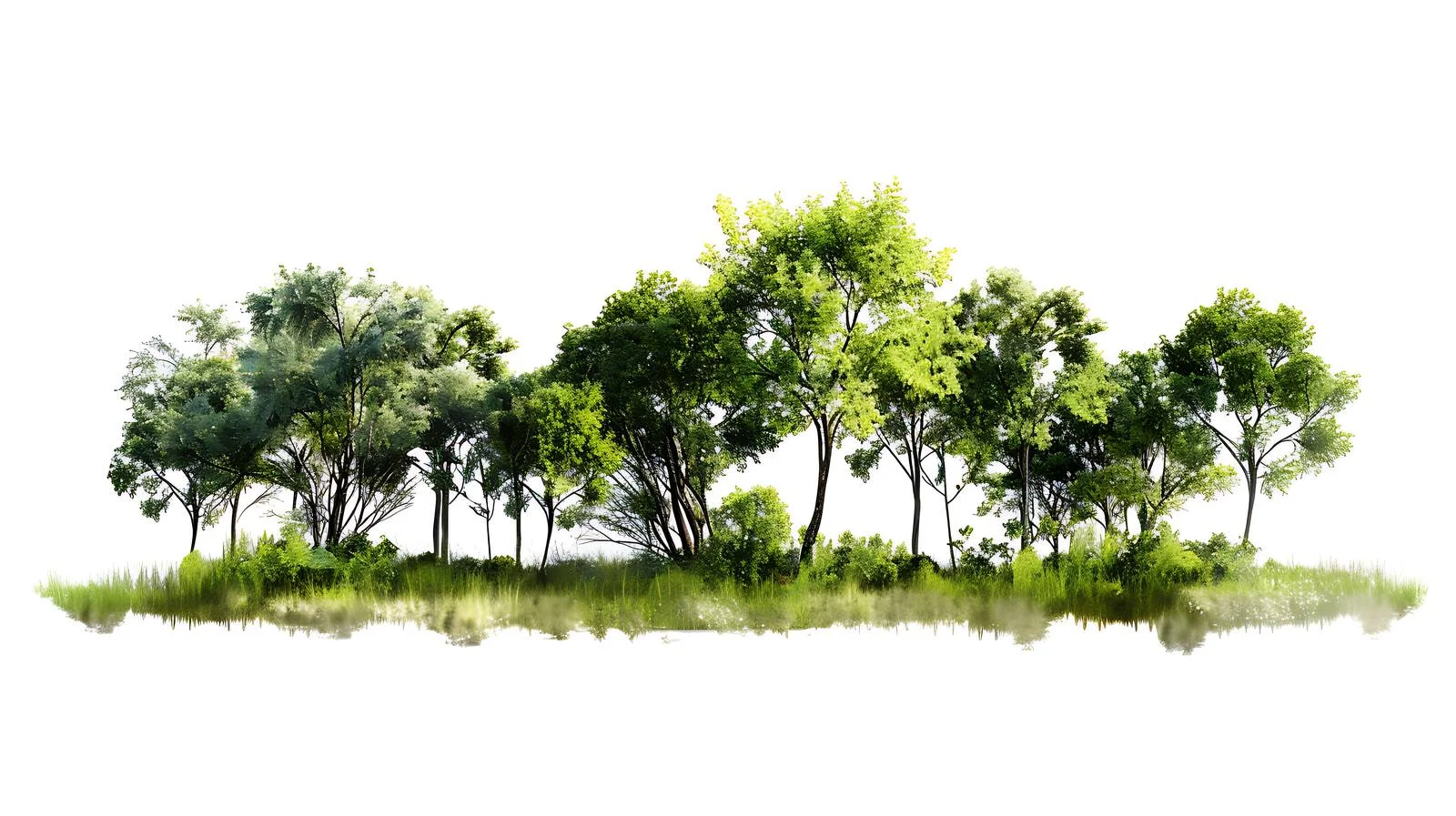 Pristine Forest on White Background — free download from Dotvec