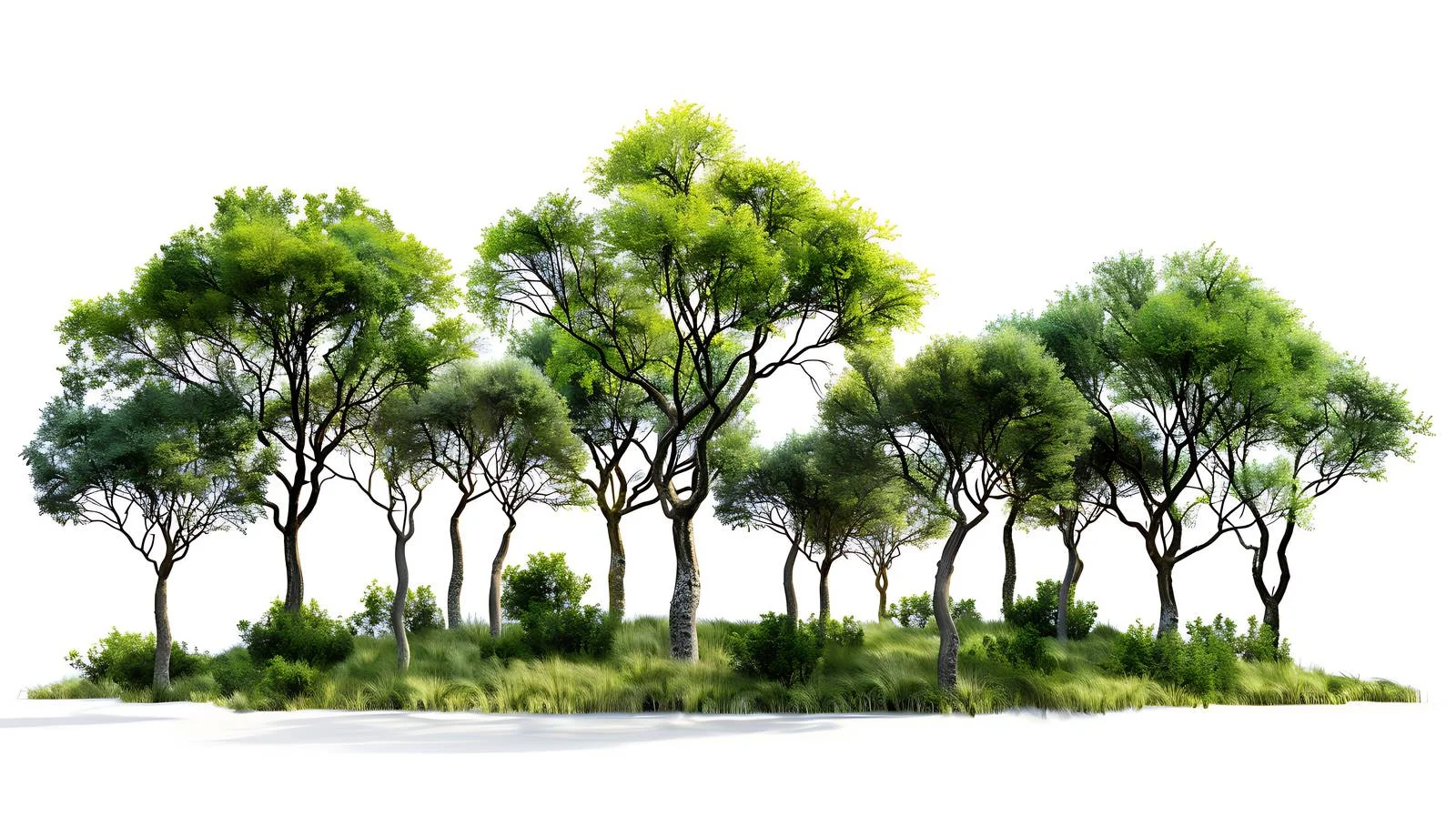 Serene Forest on White Background — free download from Dotvec