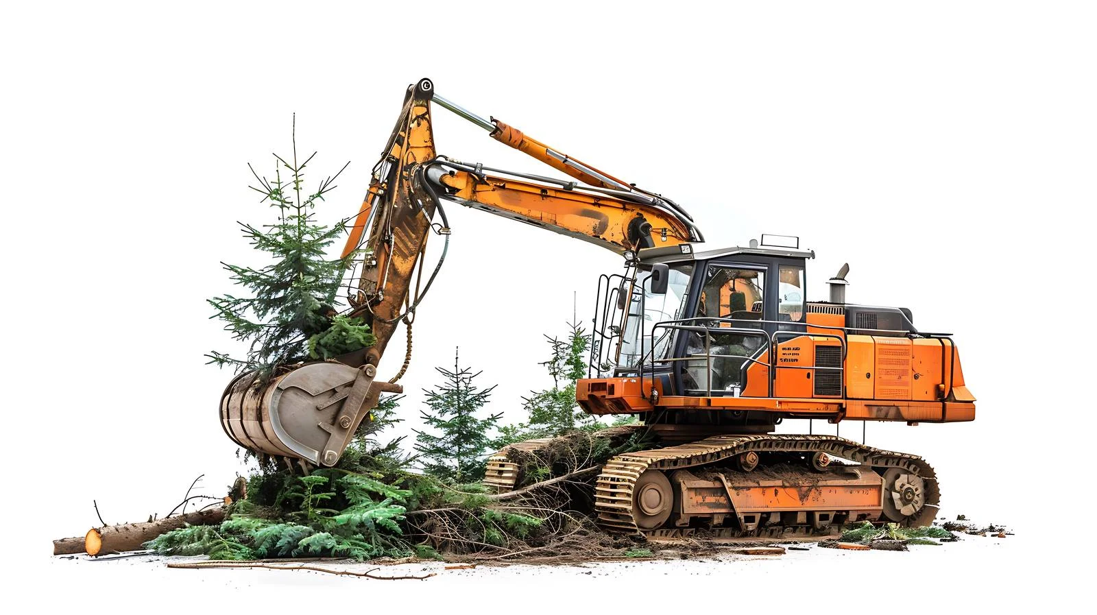 Modern Forestry Harvester in Action — free download from Dotvec
