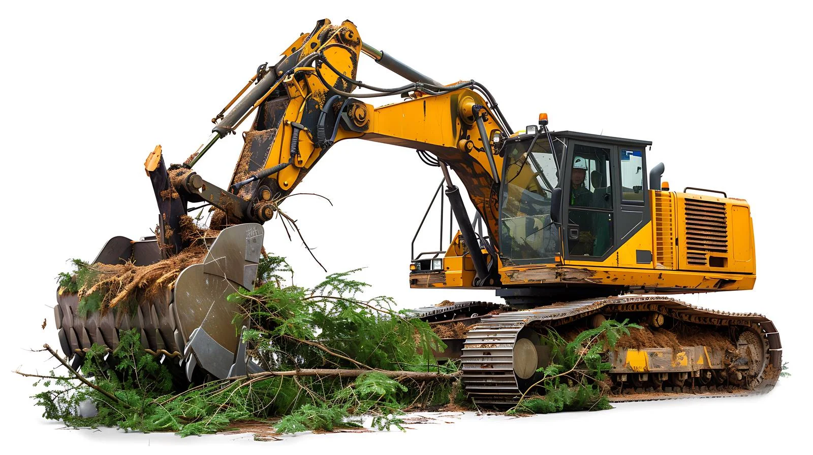 Efficient Forestry Harvester Cutting Trees — free download from Dotvec