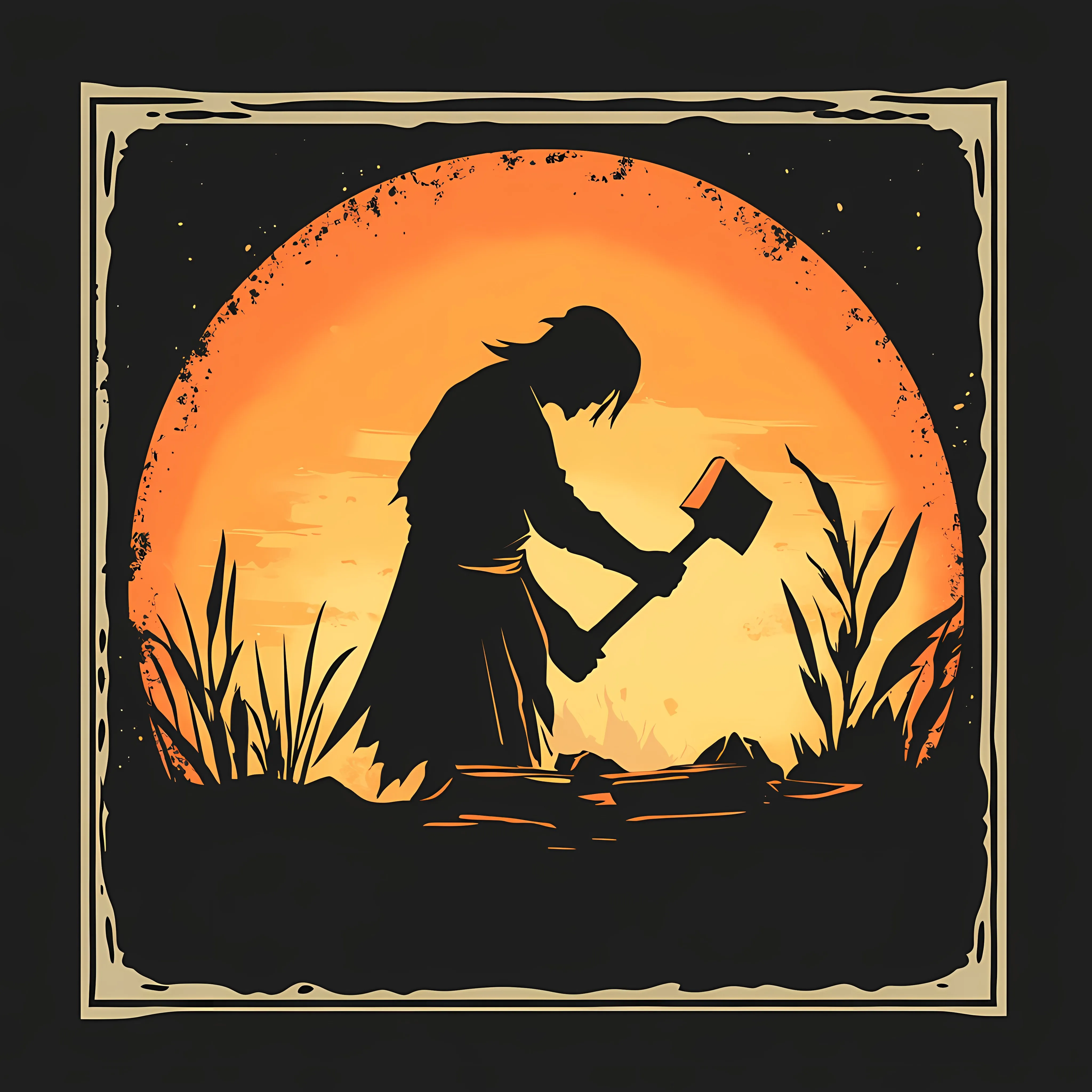 Forge Vector Silhouette Illustration Art — free download from Dotvec