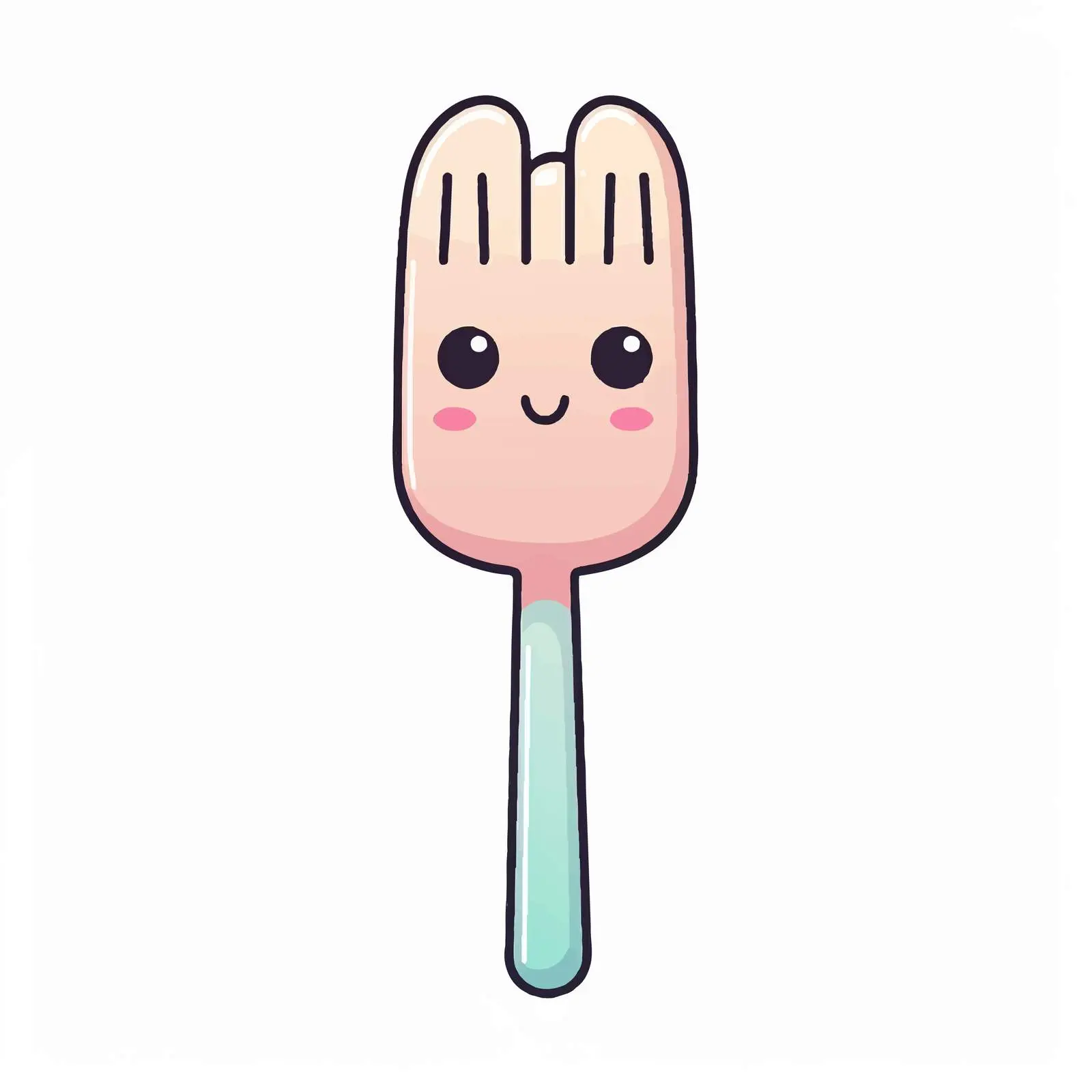Kawaii Fork Cutlery Cartoon Vector Illustration — free download from Dotvec
