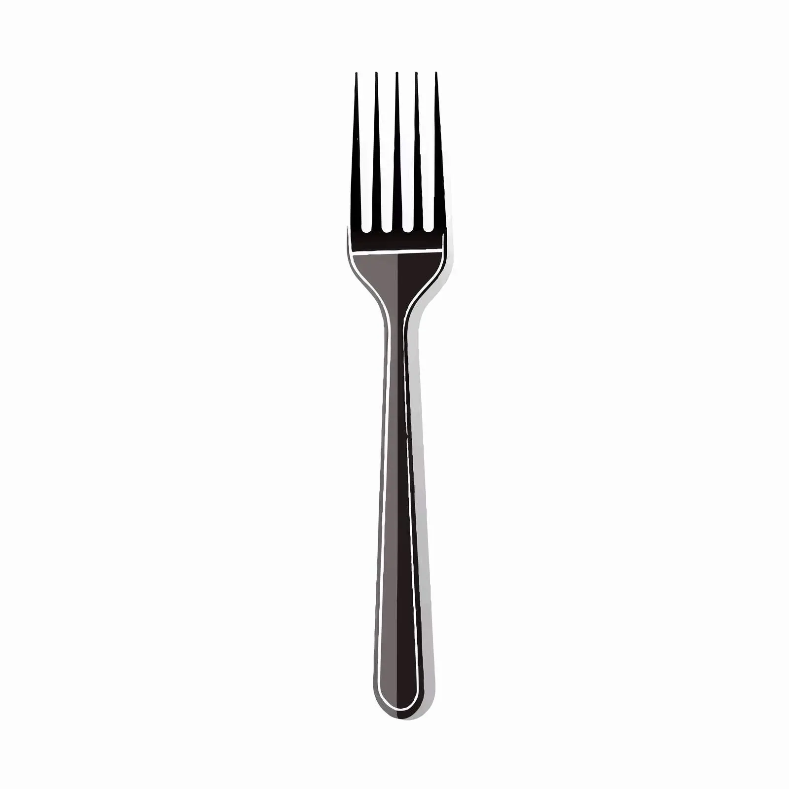 Fork Line Vector Illustration on White Background — free download from Dotvec