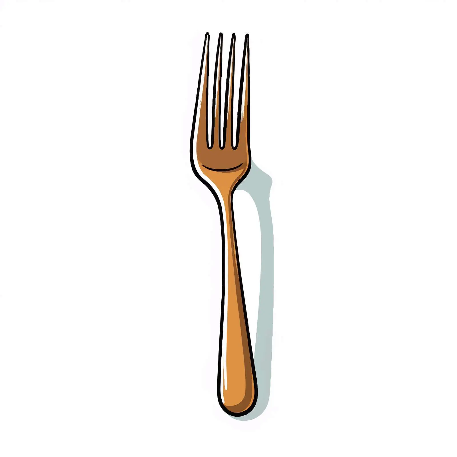 Cartoon Fork Vector Illustration Isolated Design — free download from Dotvec