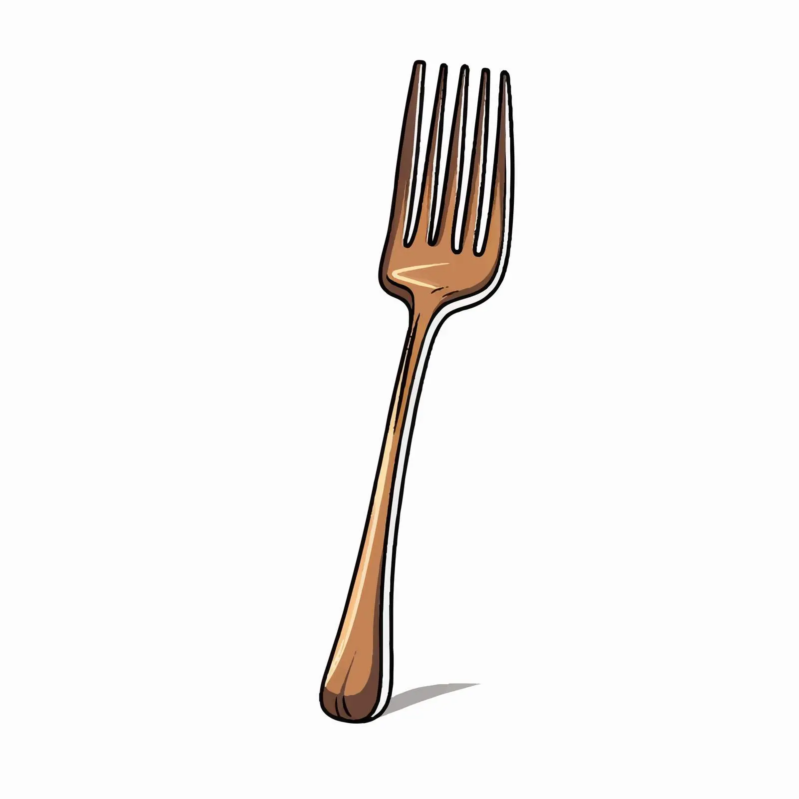 Cartoon Fork Vector Illustration Isolated Design — free download from Dotvec