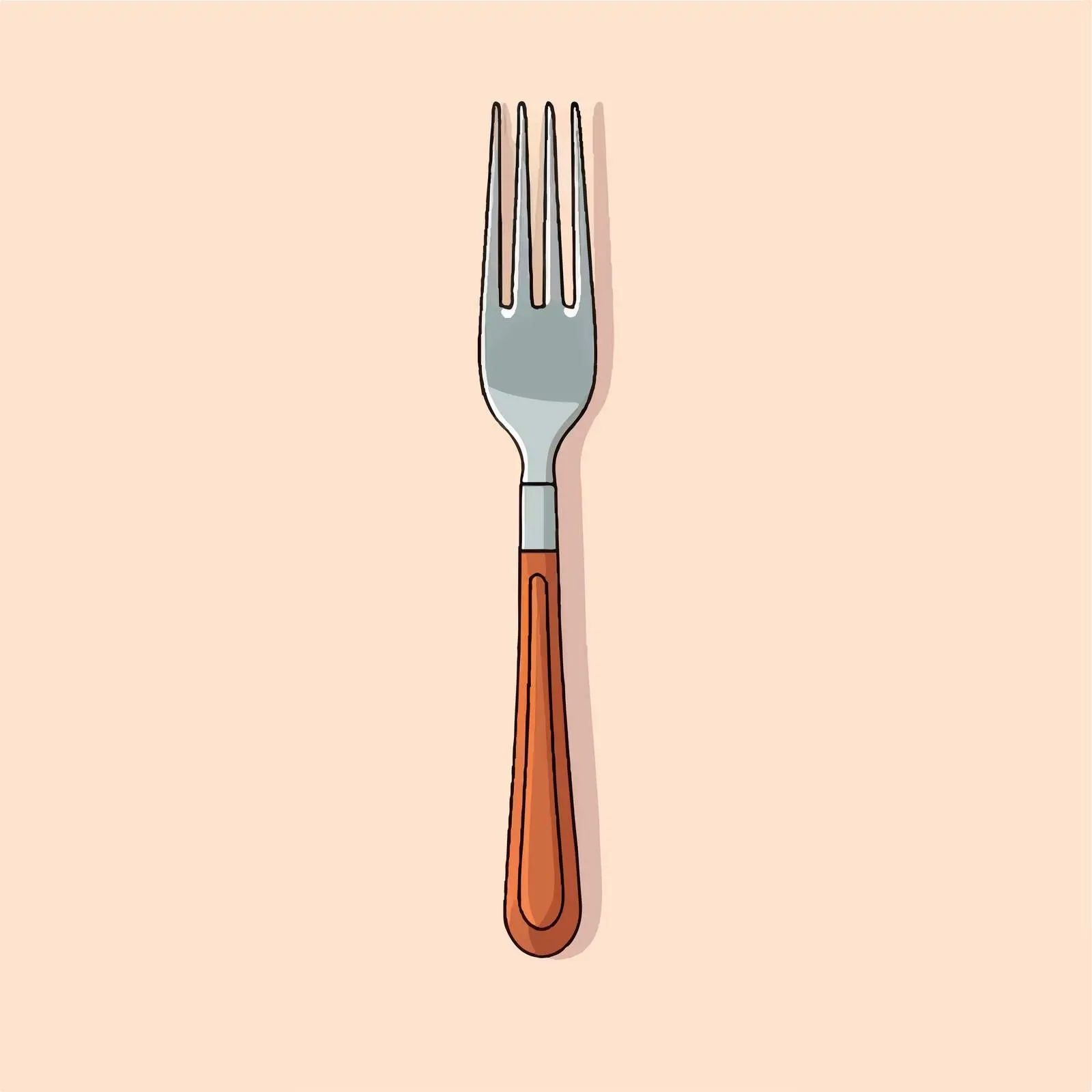 Top View Vector Fork Illustration on White Background — free download from Dotvec