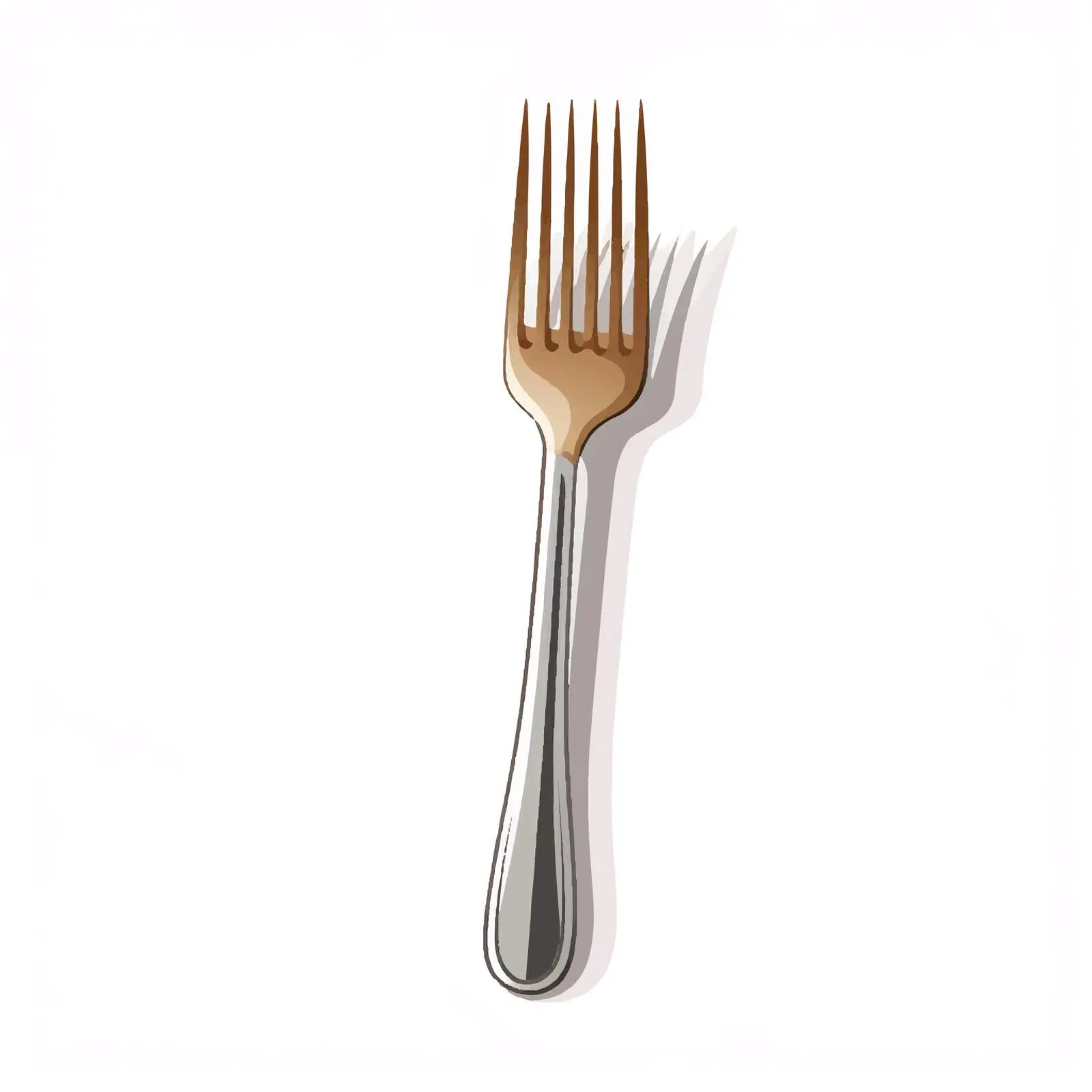 Top View Fork Vector Illustration on White Background – free meal presentation image from Dotvec