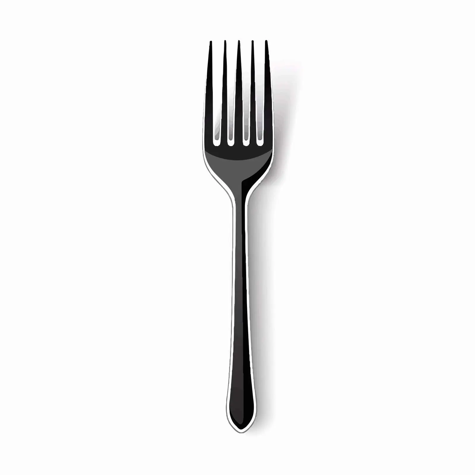 Top View Fork Vector Illustration on White Background — free download from Dotvec