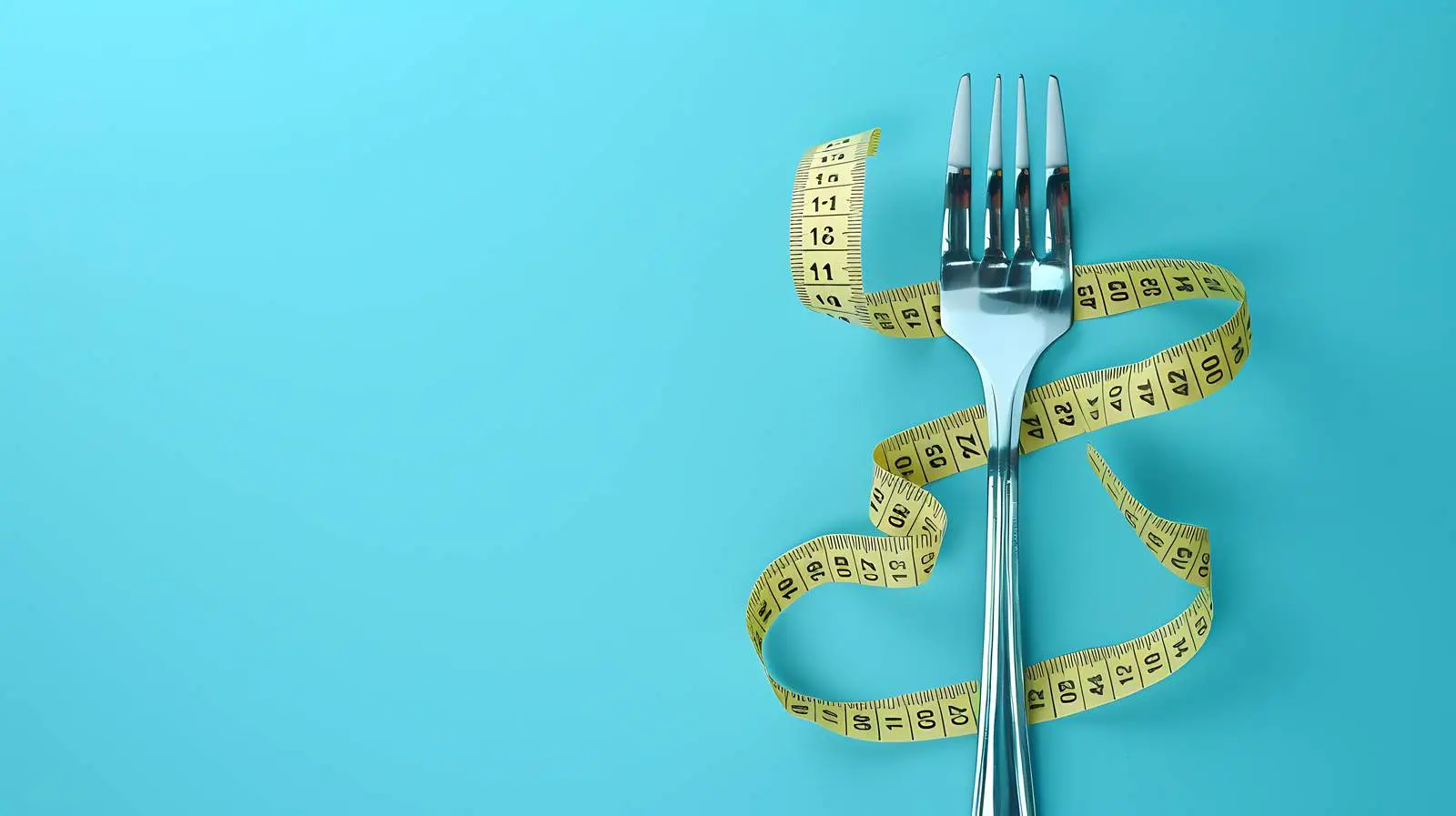 Dieting Concept: Fork and Measuring Tape – free tool image from Dotvec