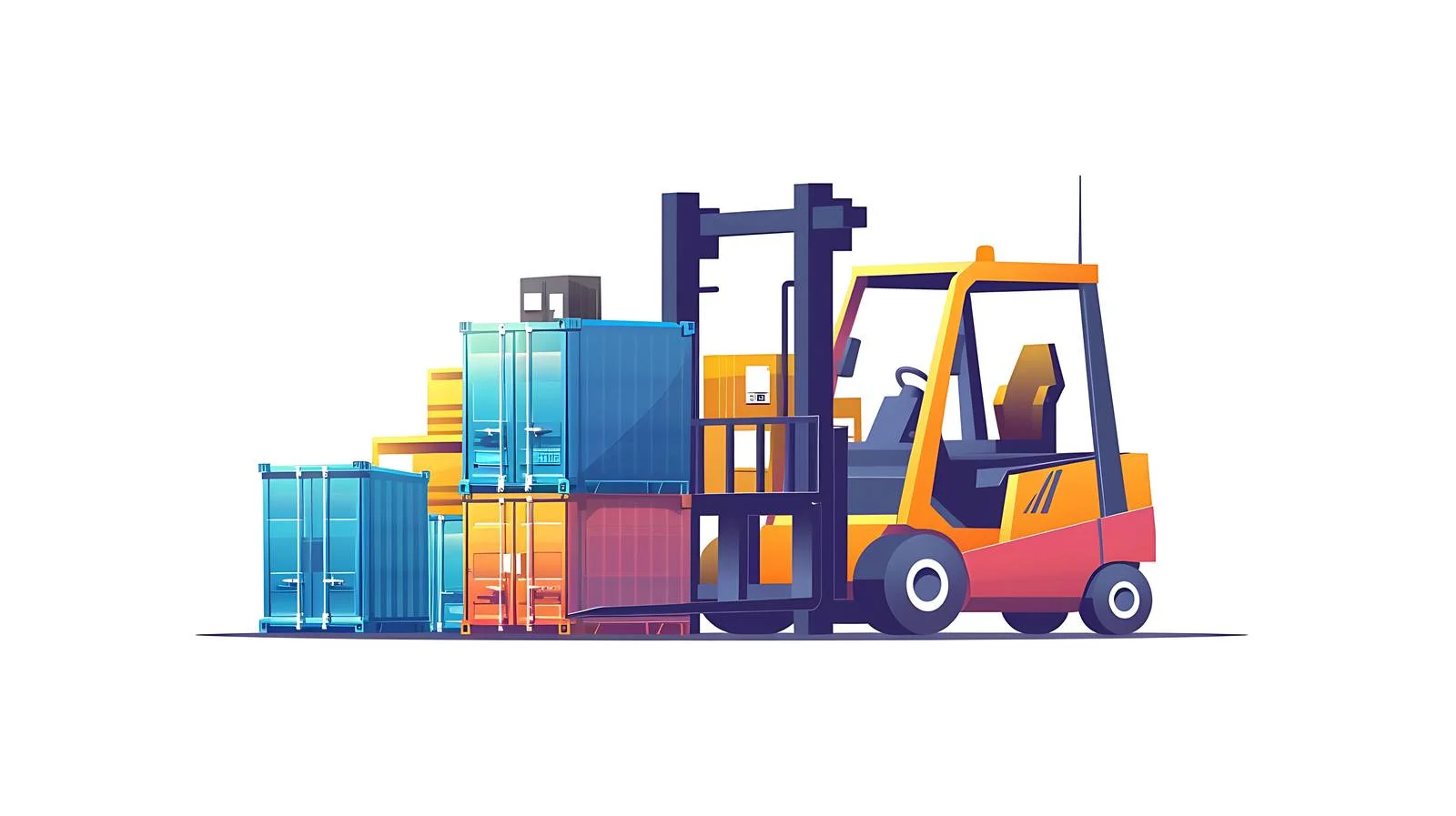 Forklift Loader in Storage Warehouse Shipyard — free download from Dotvec
