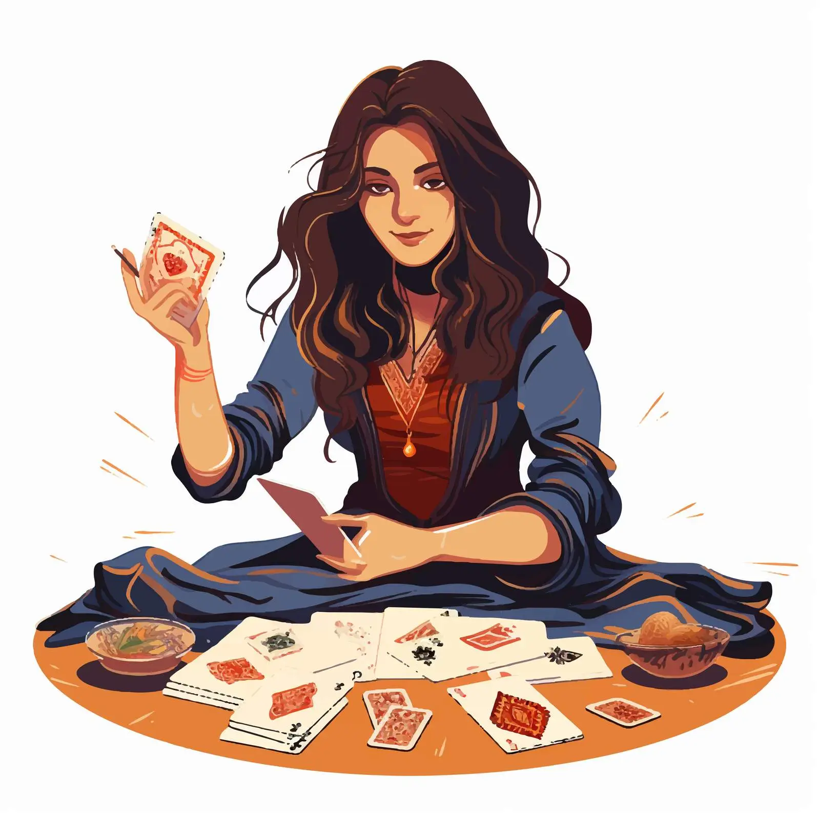 Tarot Reader Laying Cards for Divination — free download from Dotvec