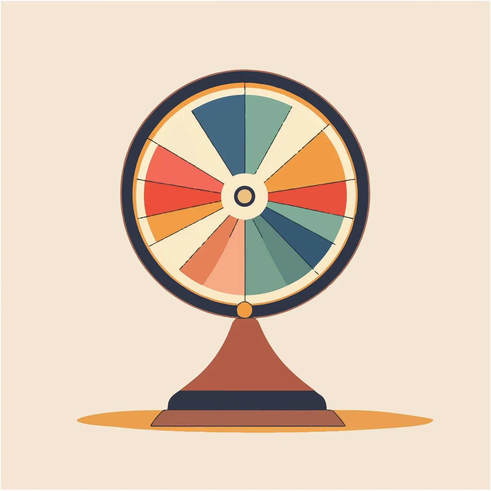 Flat Vector Fortune Wheel Design Illustration — free download from Dotvec