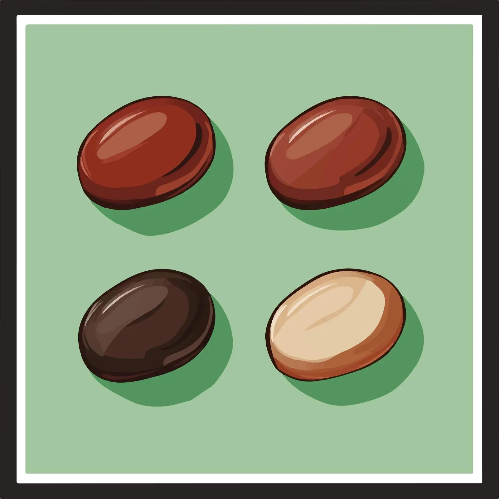 Flat Vector Illustration of Four Beans — free download from Dotvec