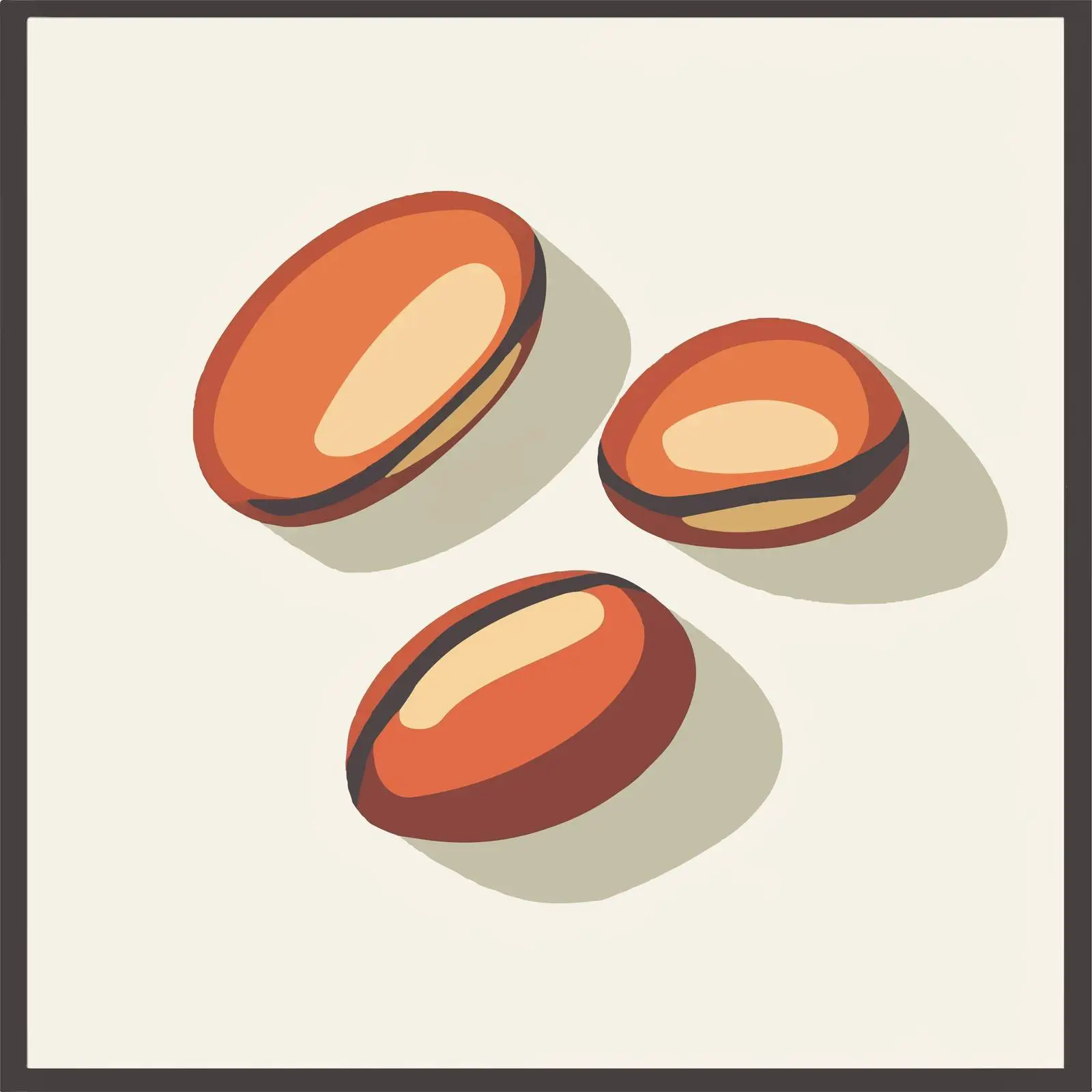 Flat Vector Illustration of Four Beans in Frame — free download from Dotvec
