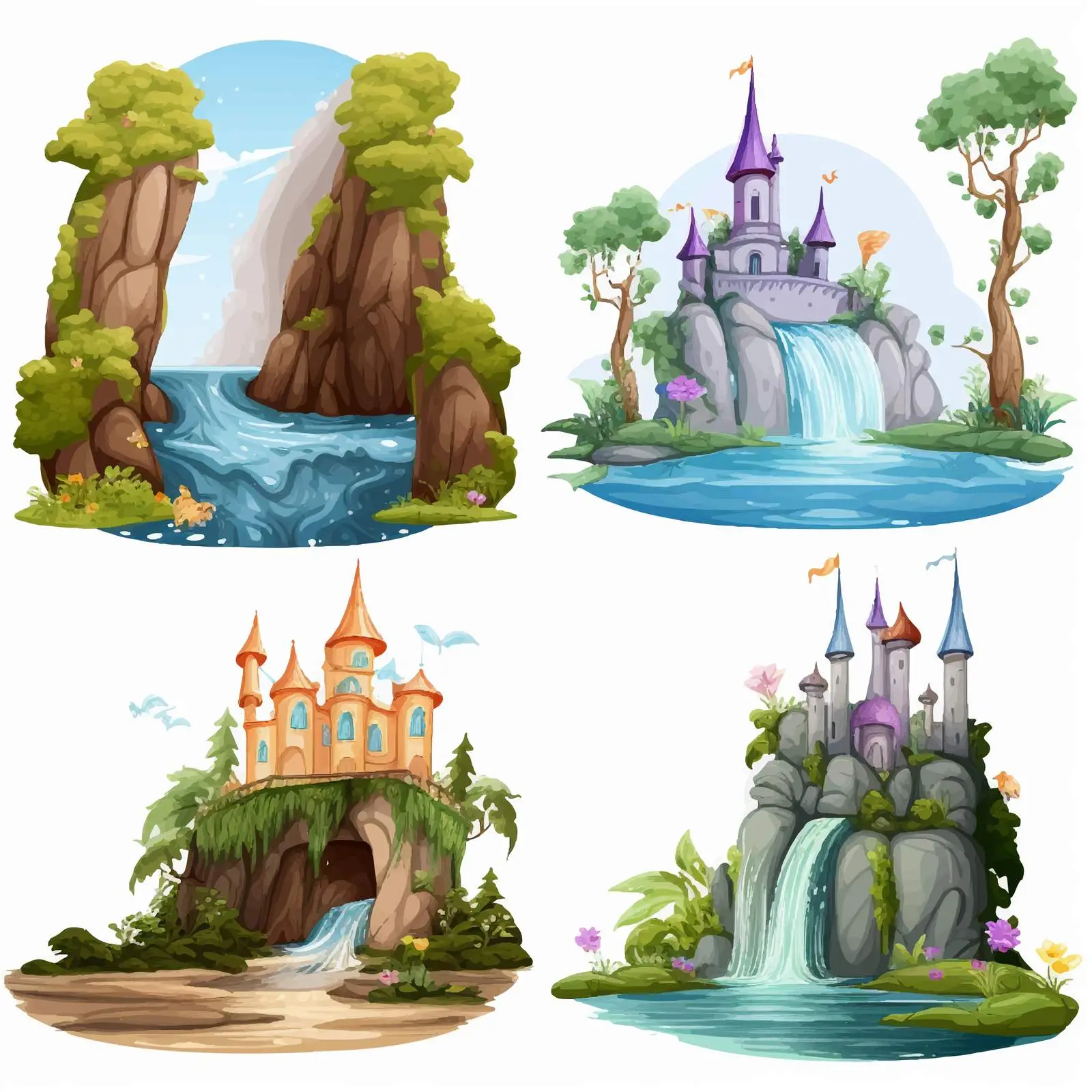Fantasy Worlds with Enchanting Fairies Scenes — free download from Dotvec