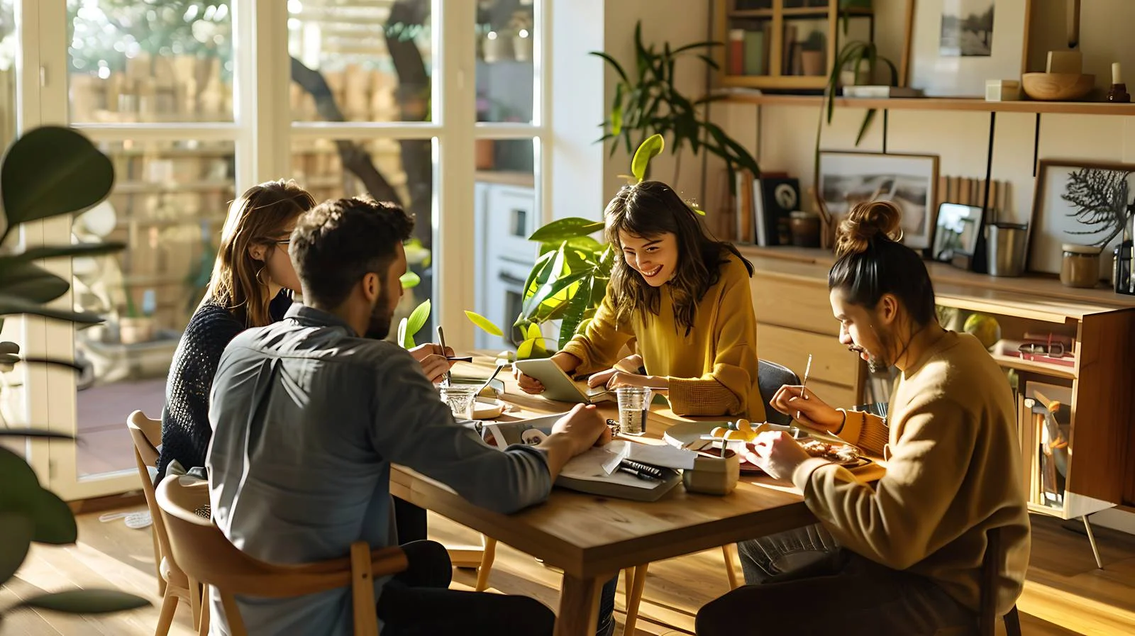 Friends Enjoying Cozy Home Reading Time — free download from Dotvec