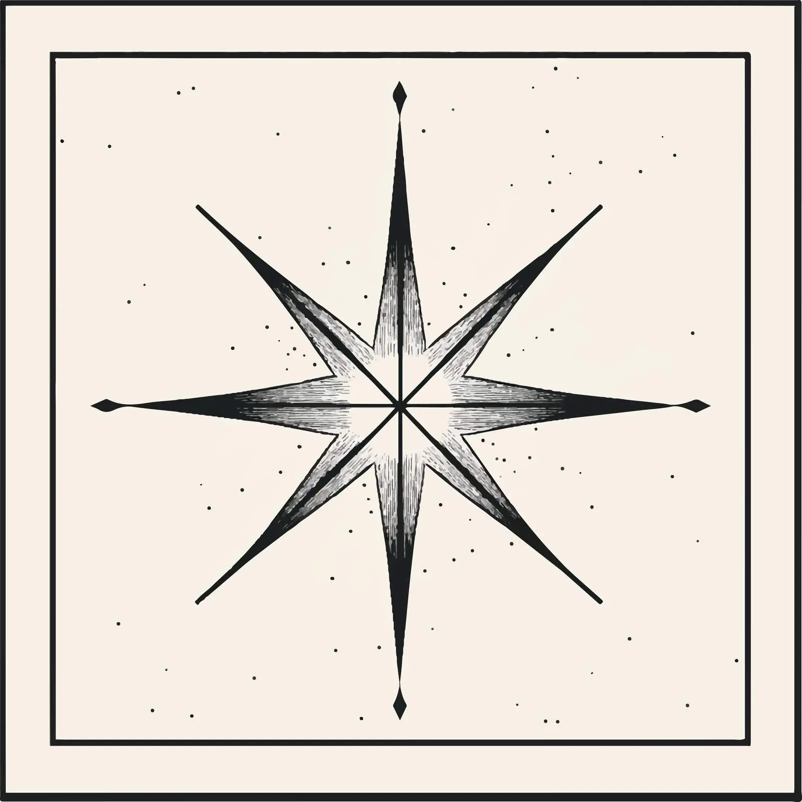 Four Pointed Star Silhouette Vector Illustration – free versatile graphic image from Dotvec