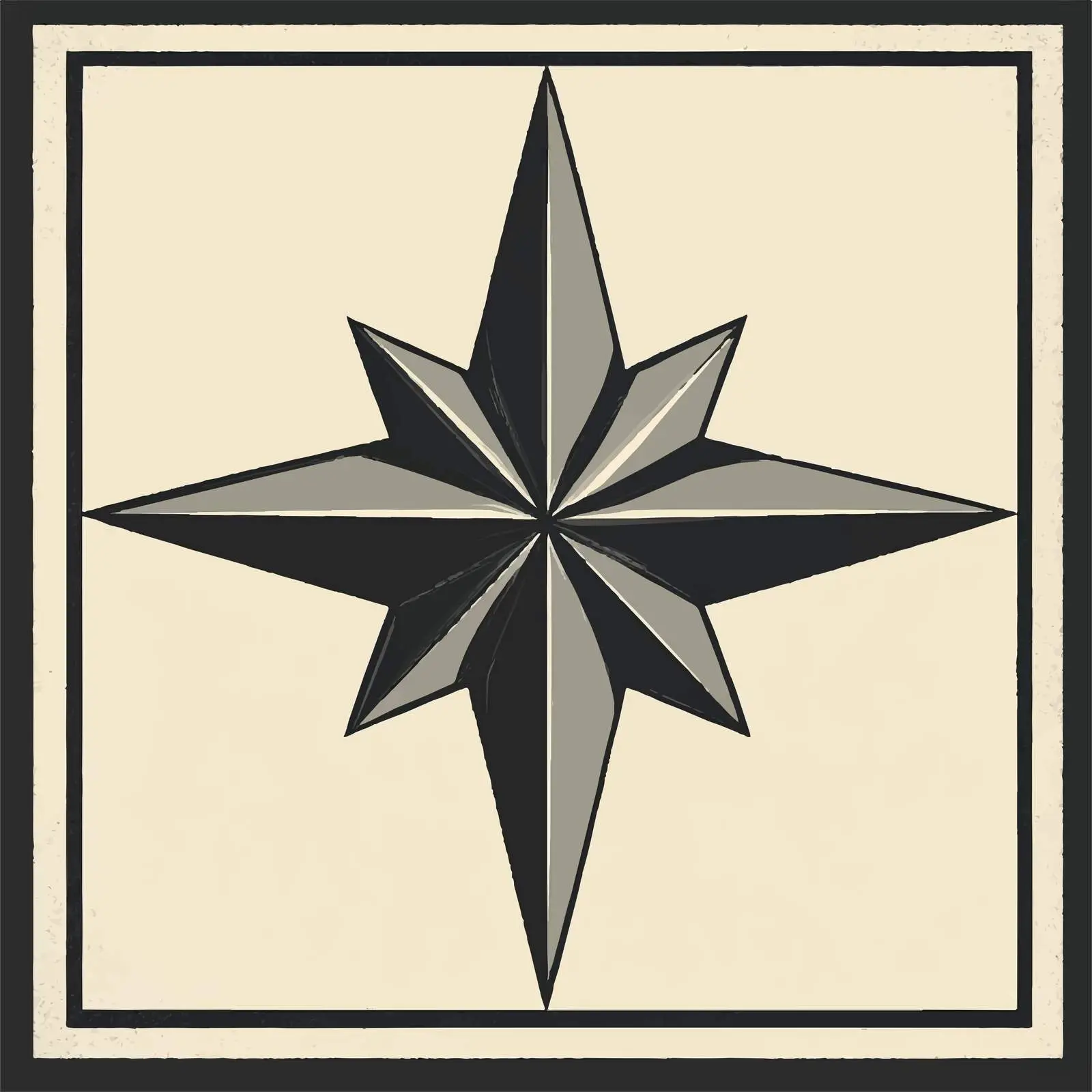 Four Pointed Silhouette Star Vector Illustration – free black star image from Dotvec