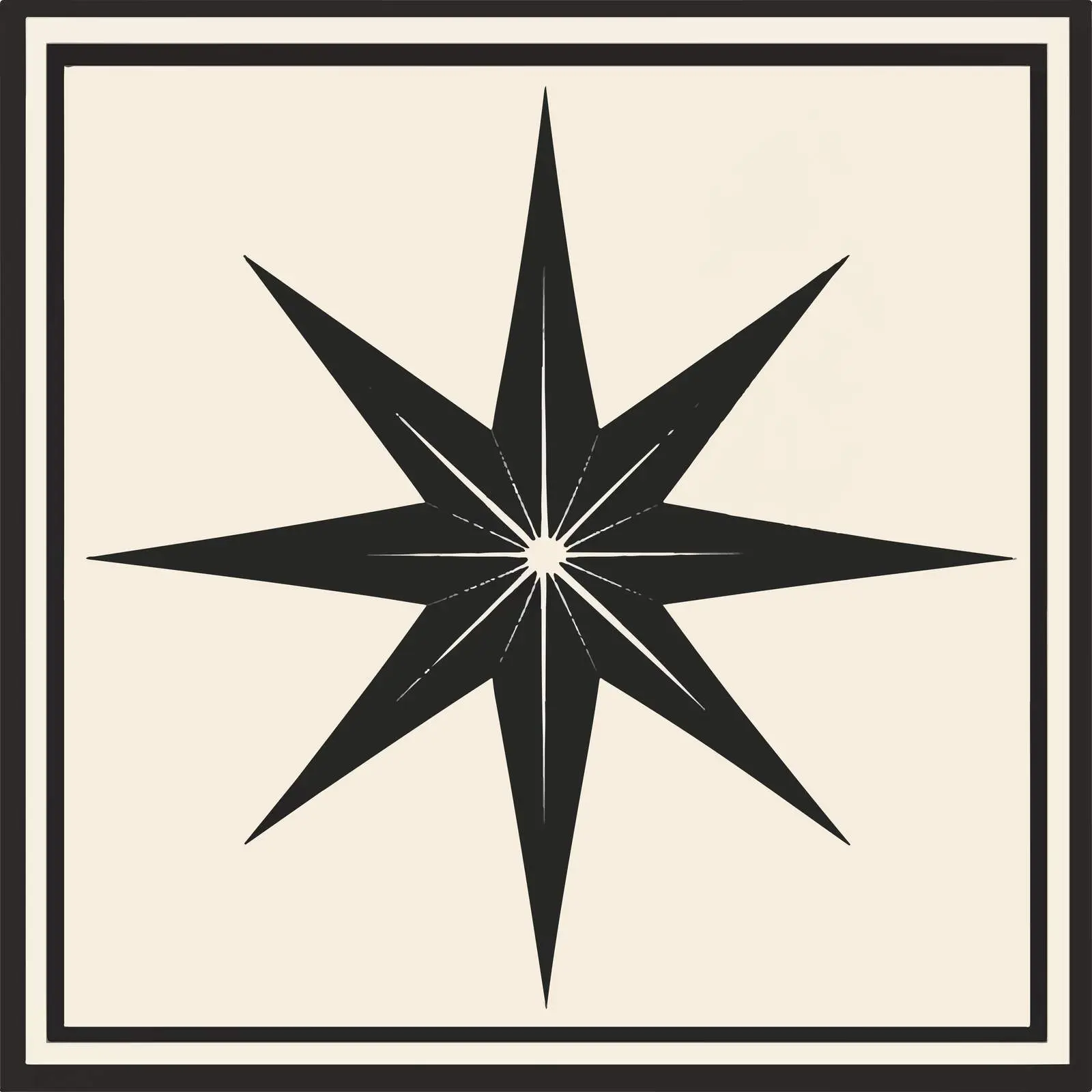 Flat Vector Illustration of Four Pointed Star Shape — free download from Dotvec