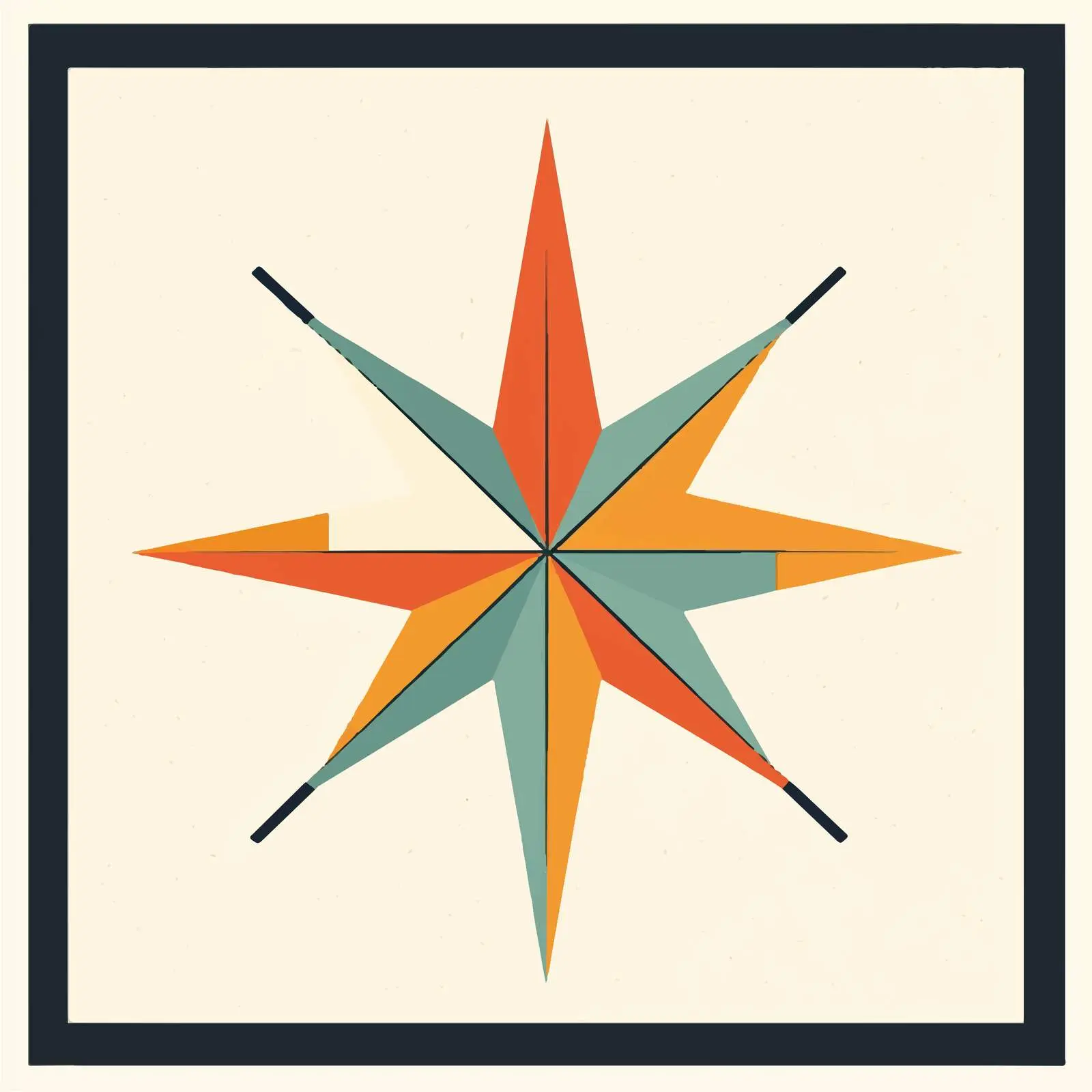 Flat Vector Four Pointed Star Illustration — free download from Dotvec