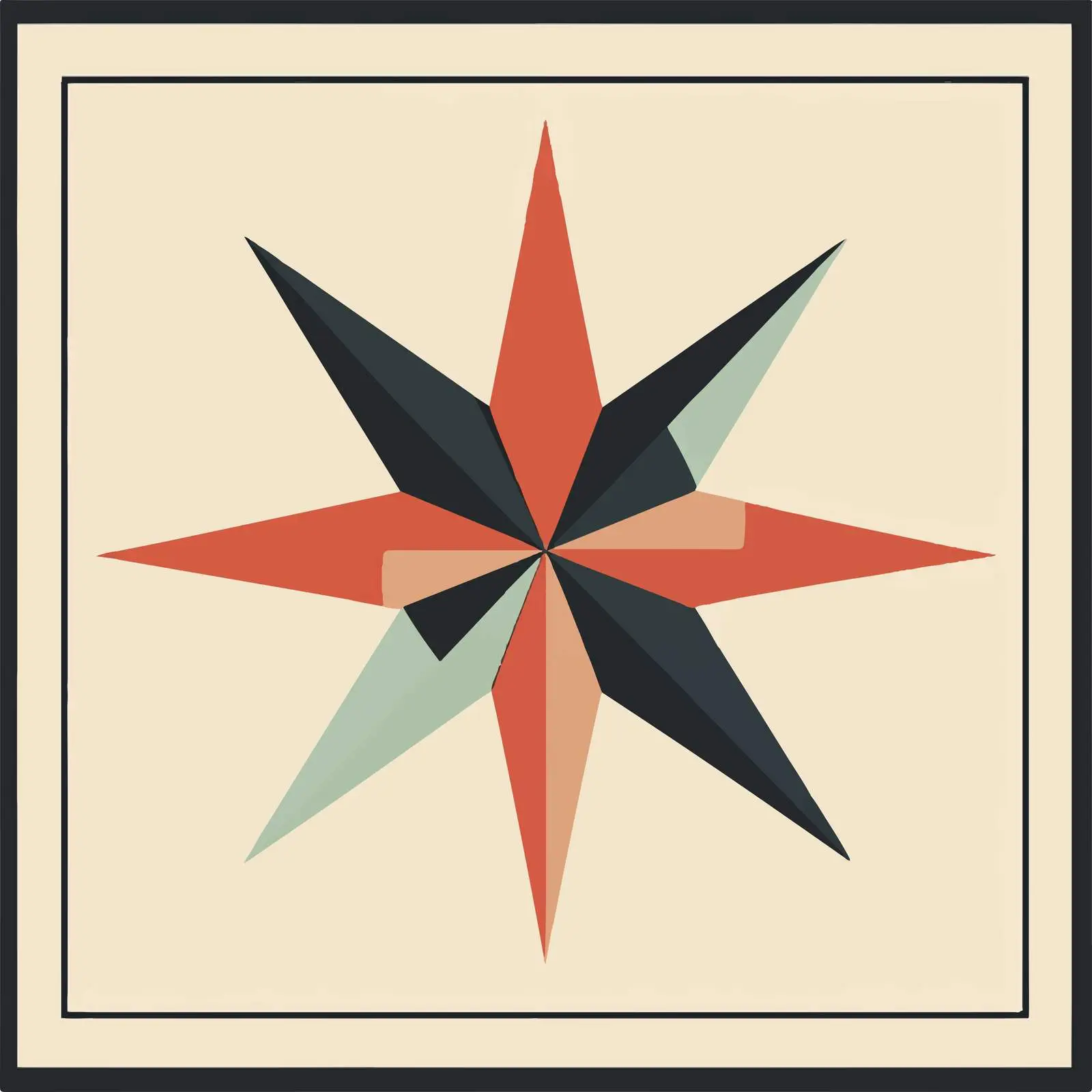 Flat Four Pointed Star Vector Illustration — free download from Dotvec