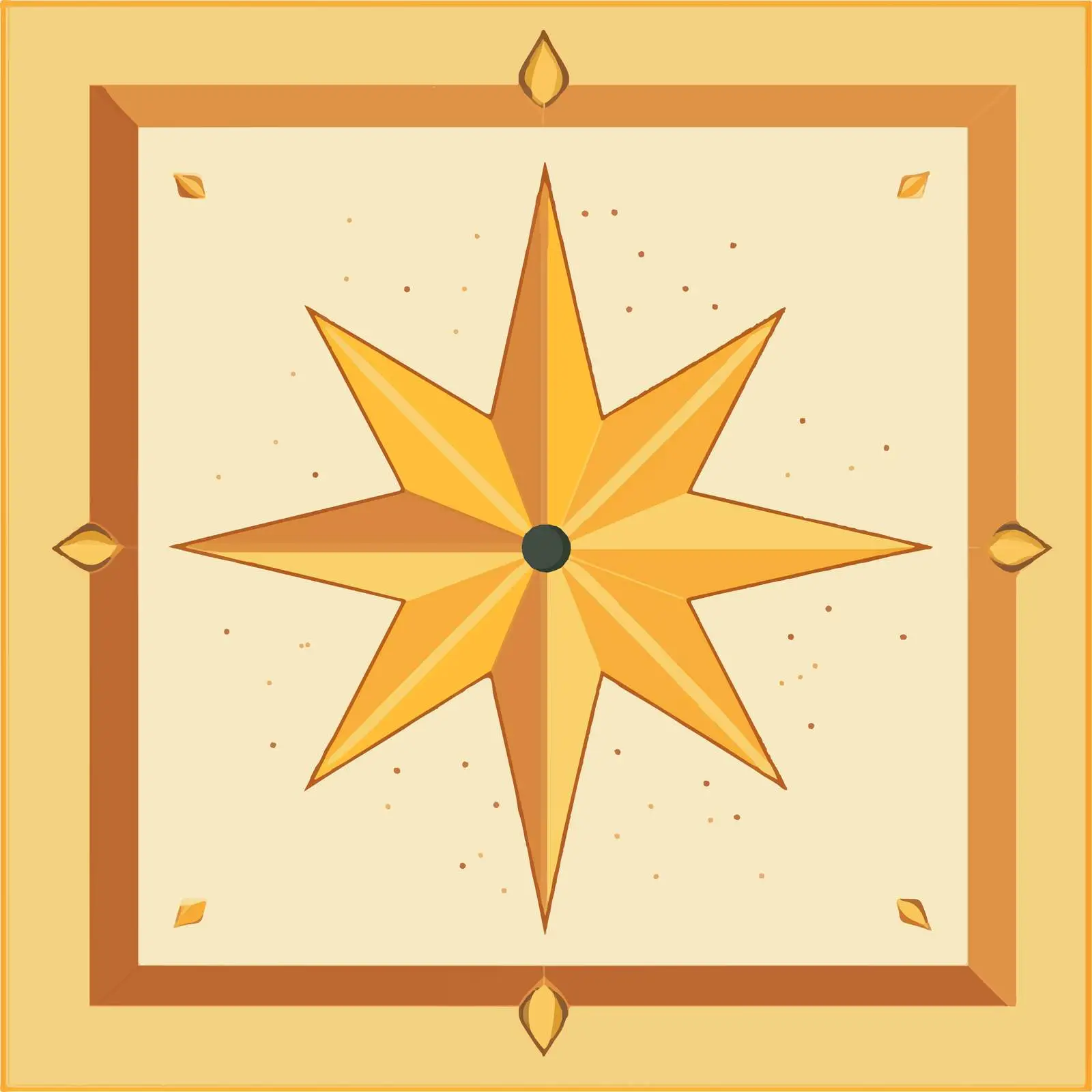 Flat Four Pointed Star Vector Illustration — free download from Dotvec