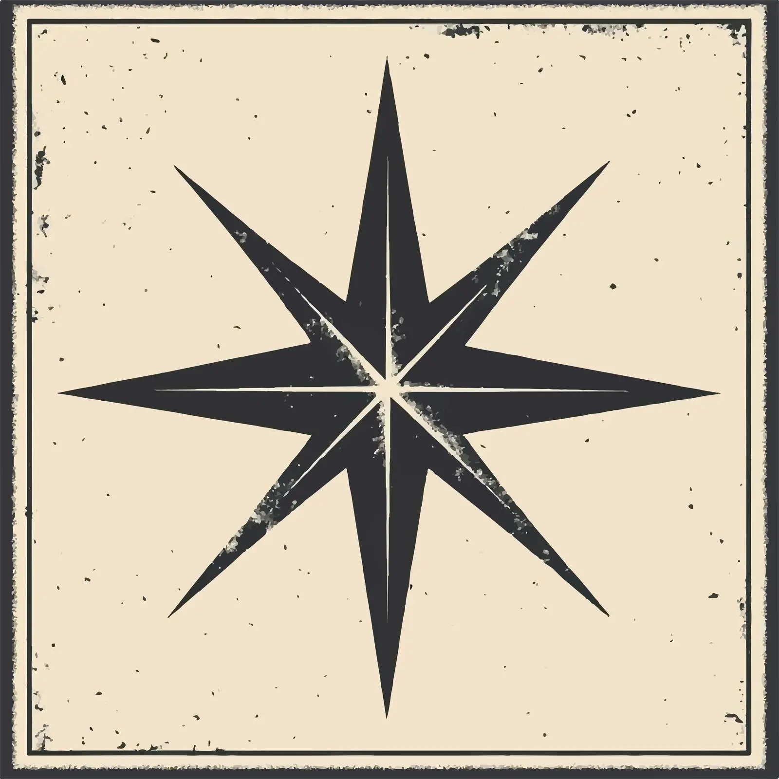 Four Pointed Star Silhouette Vector Illustration — free download from Dotvec