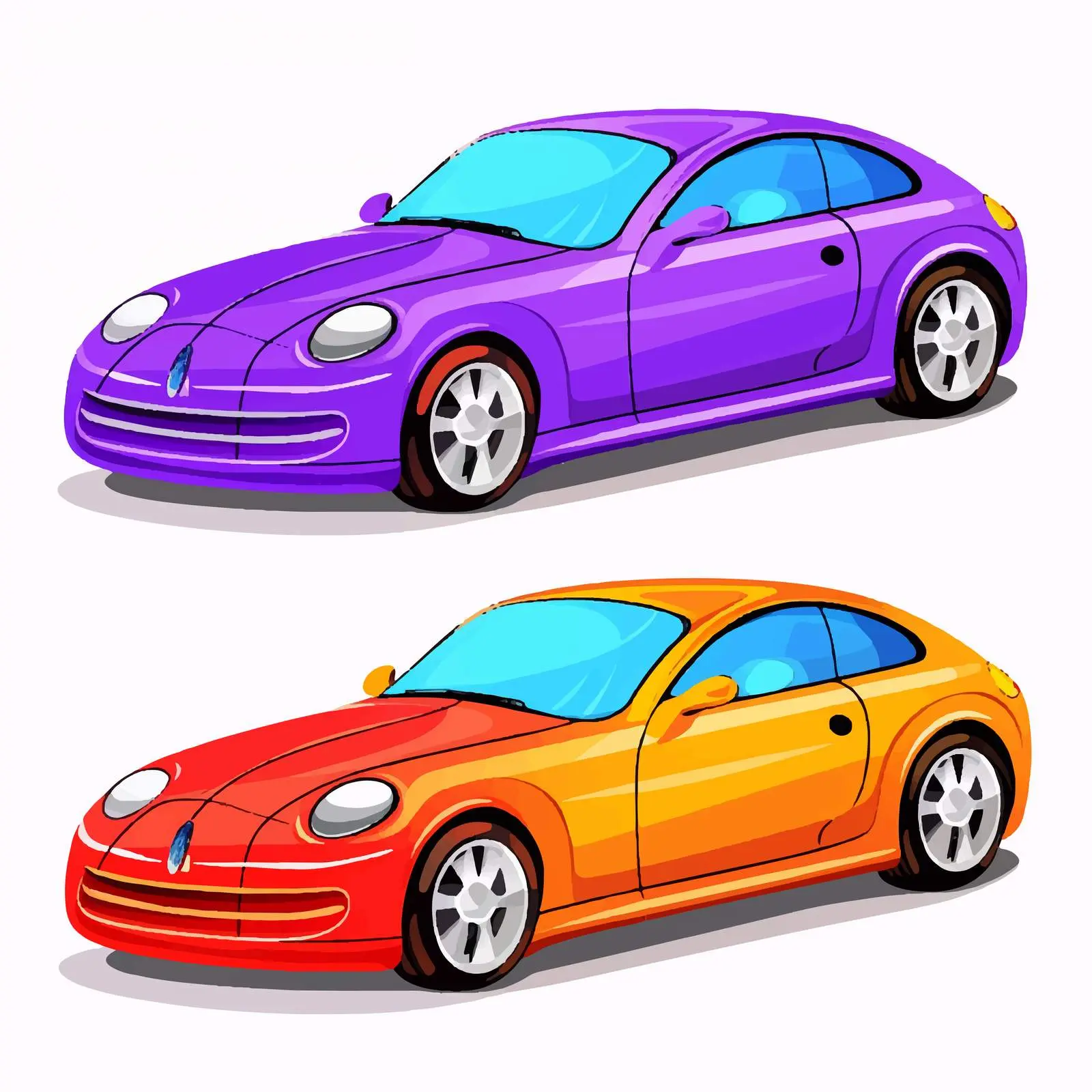 Vibrant Vector Cars in Colorful Designs — free download from Dotvec