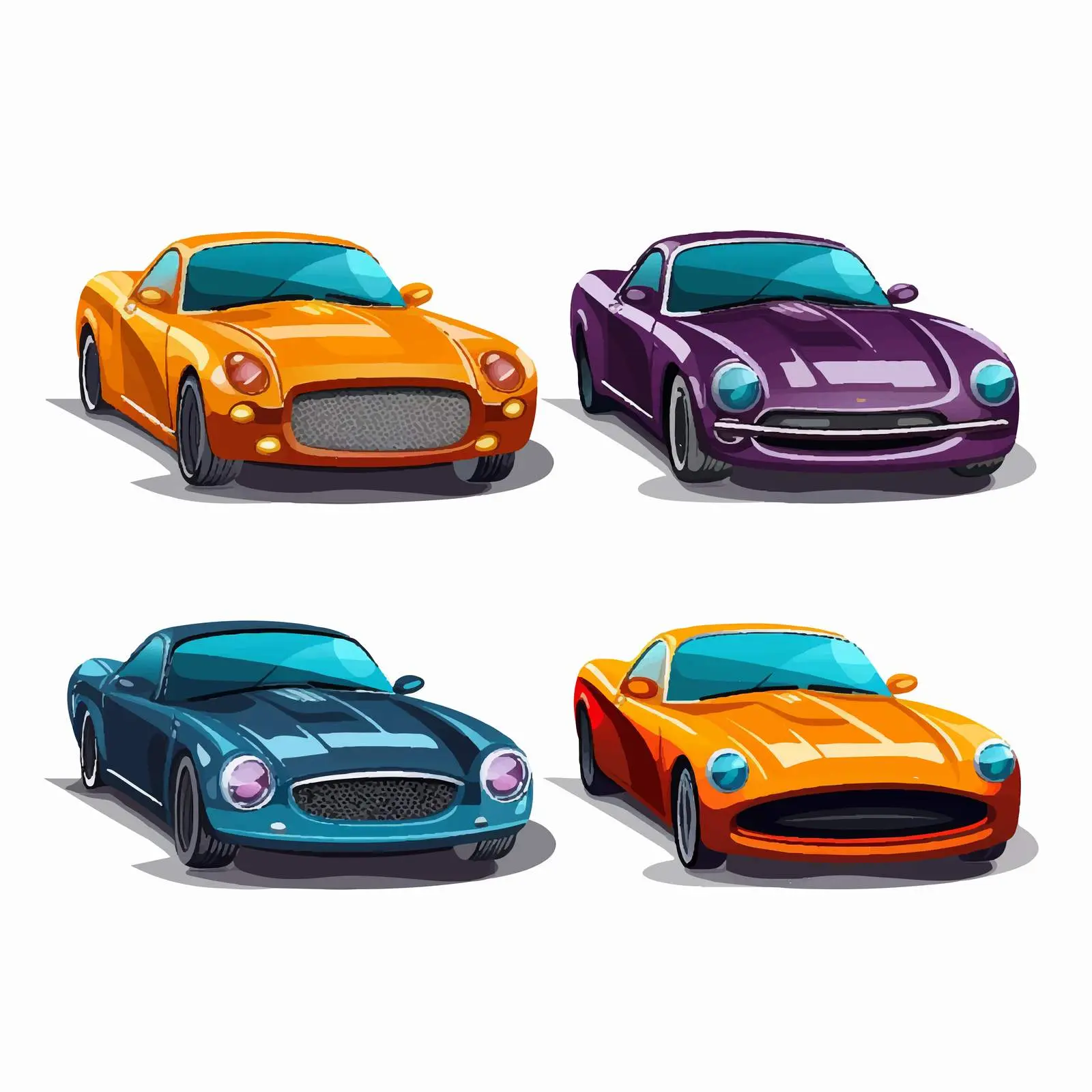 Vibrant Vector Cars in Various Colors – free transportation design image from Dotvec