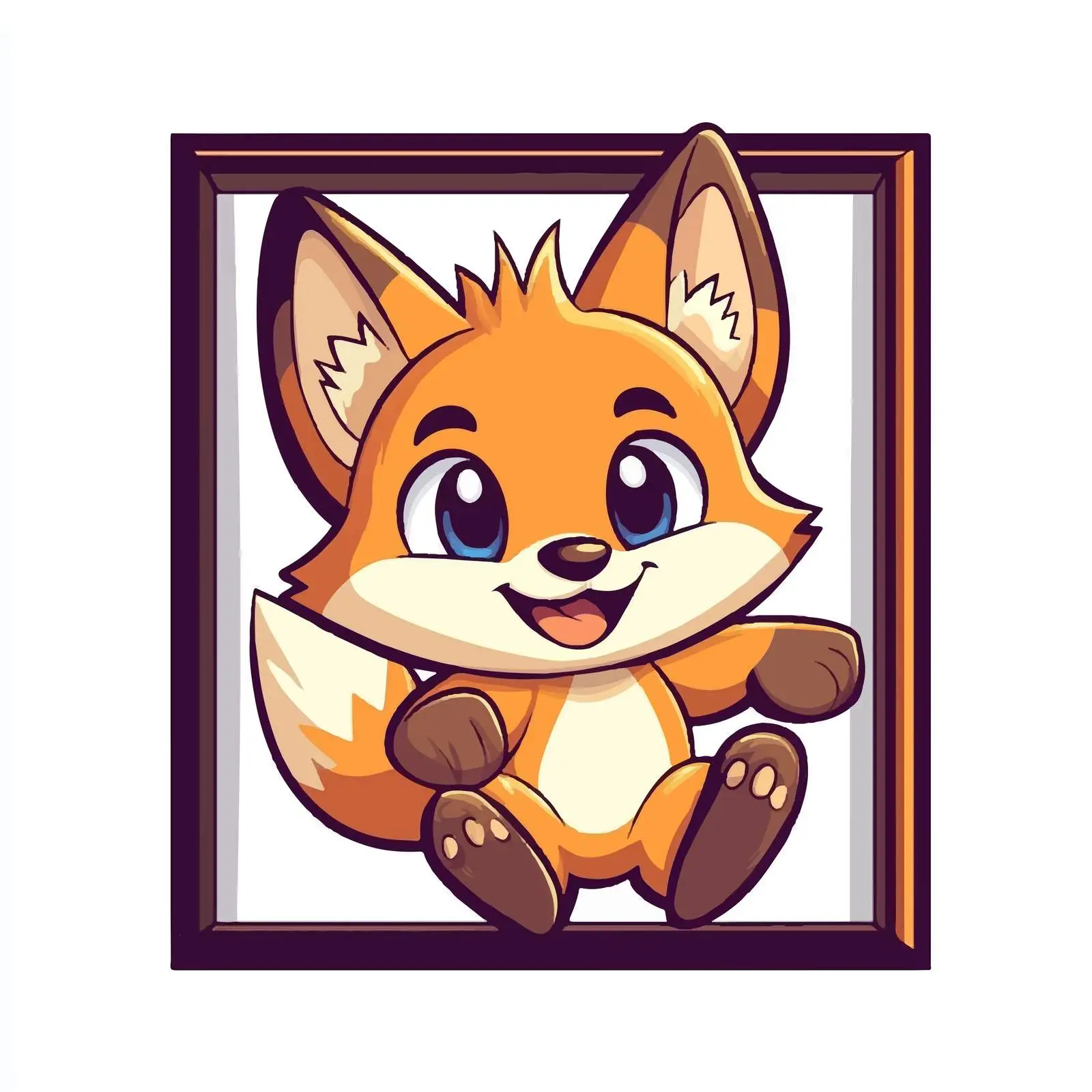 Isolated Fox Cartoon Vector Illustration on White Background — free download from Dotvec