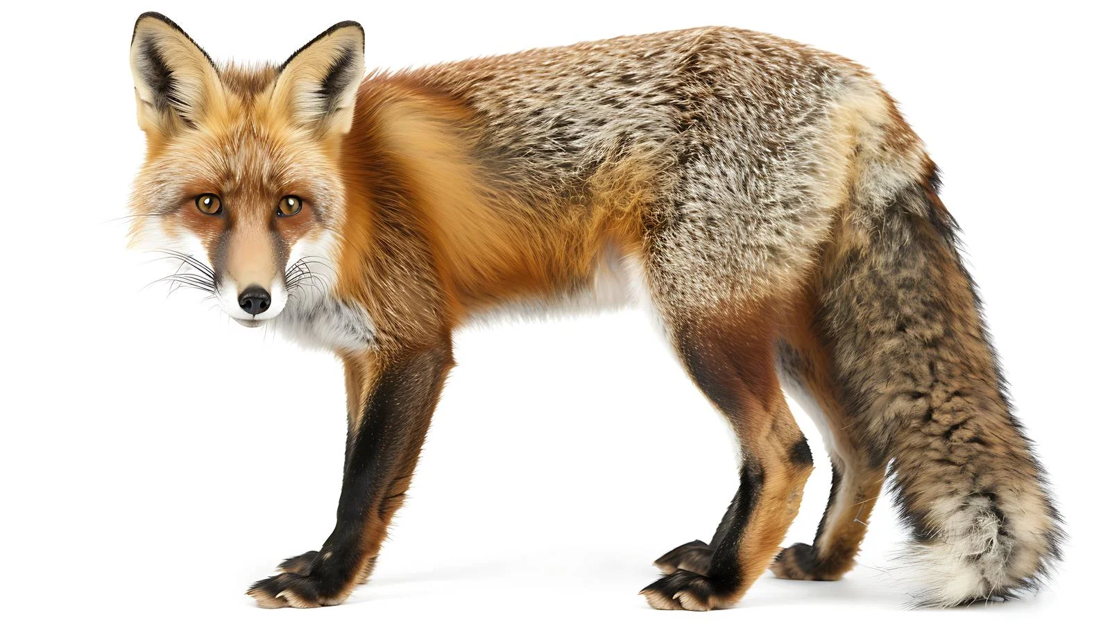 Graceful Fox on White Background — free download from Dotvec