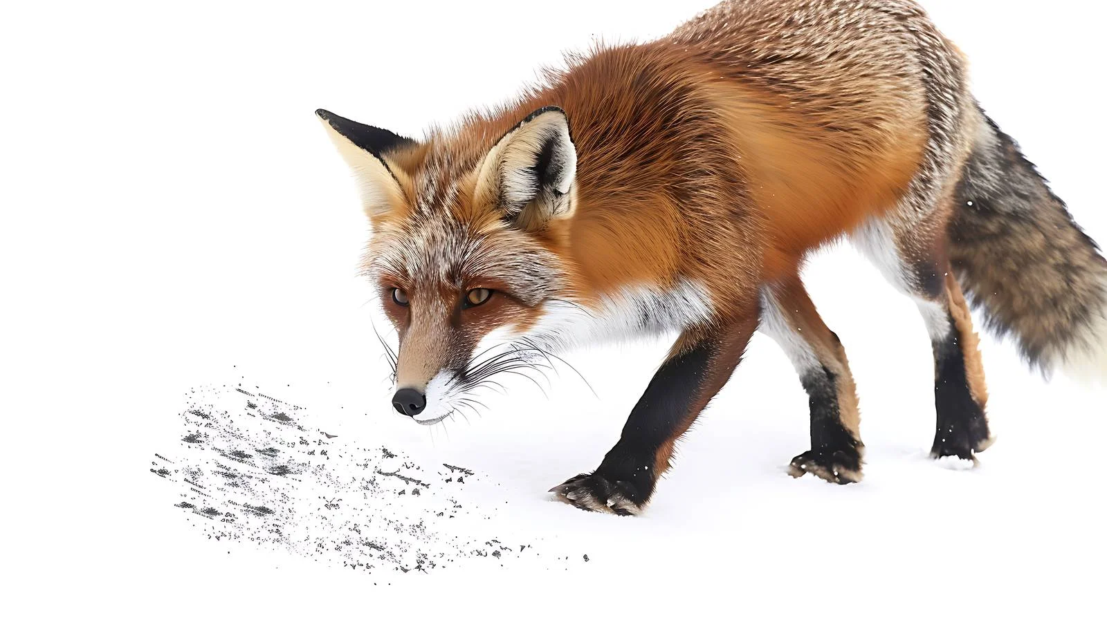 Graceful Fox on White Background — free download from Dotvec