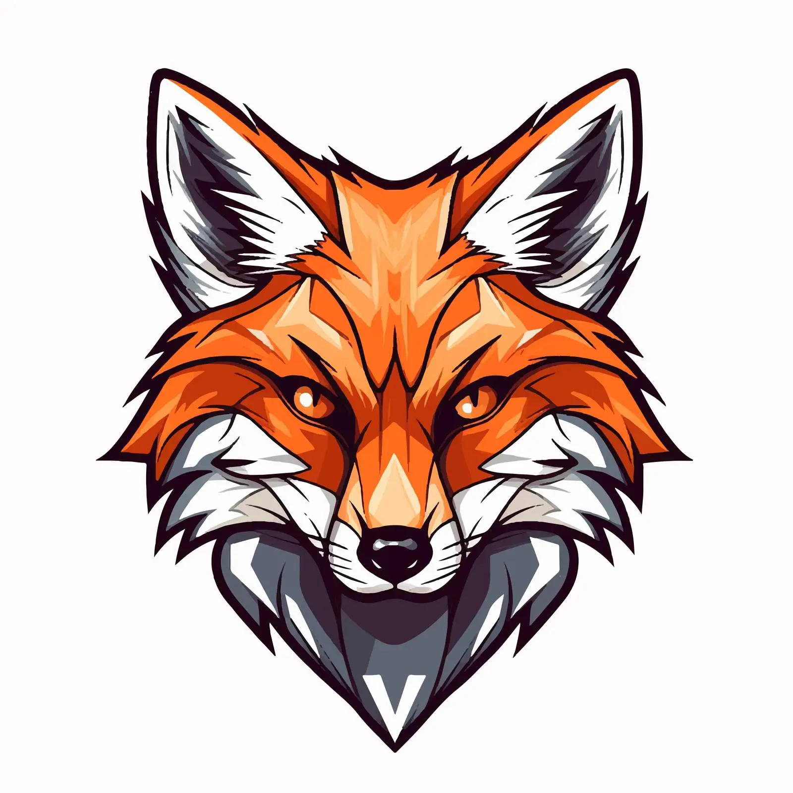 Fox Line Art Vector Illustration on White Background — free download from Dotvec