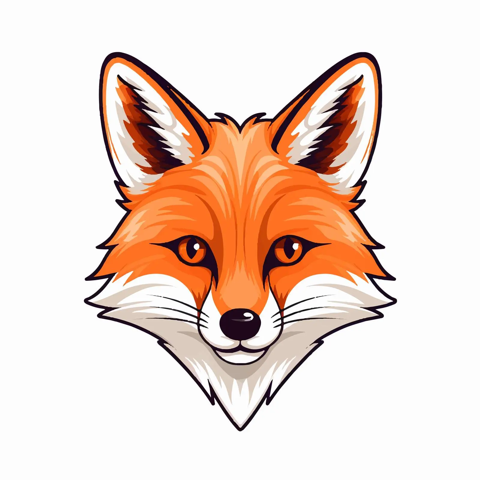 Fox Line Vector Illustration on White Background — free download from Dotvec