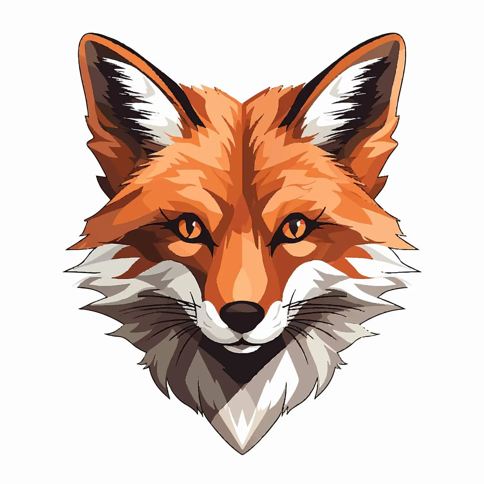 Top View Fox Vector Illustration on White Background — free download from Dotvec