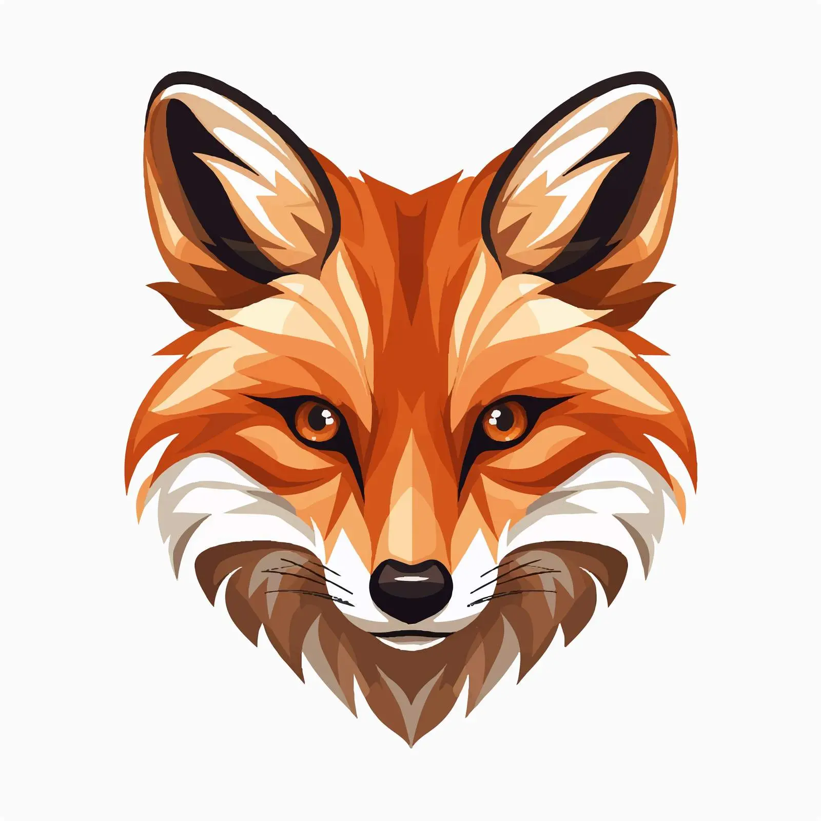 Top View Fox Vector Illustration on White Background — free download from Dotvec