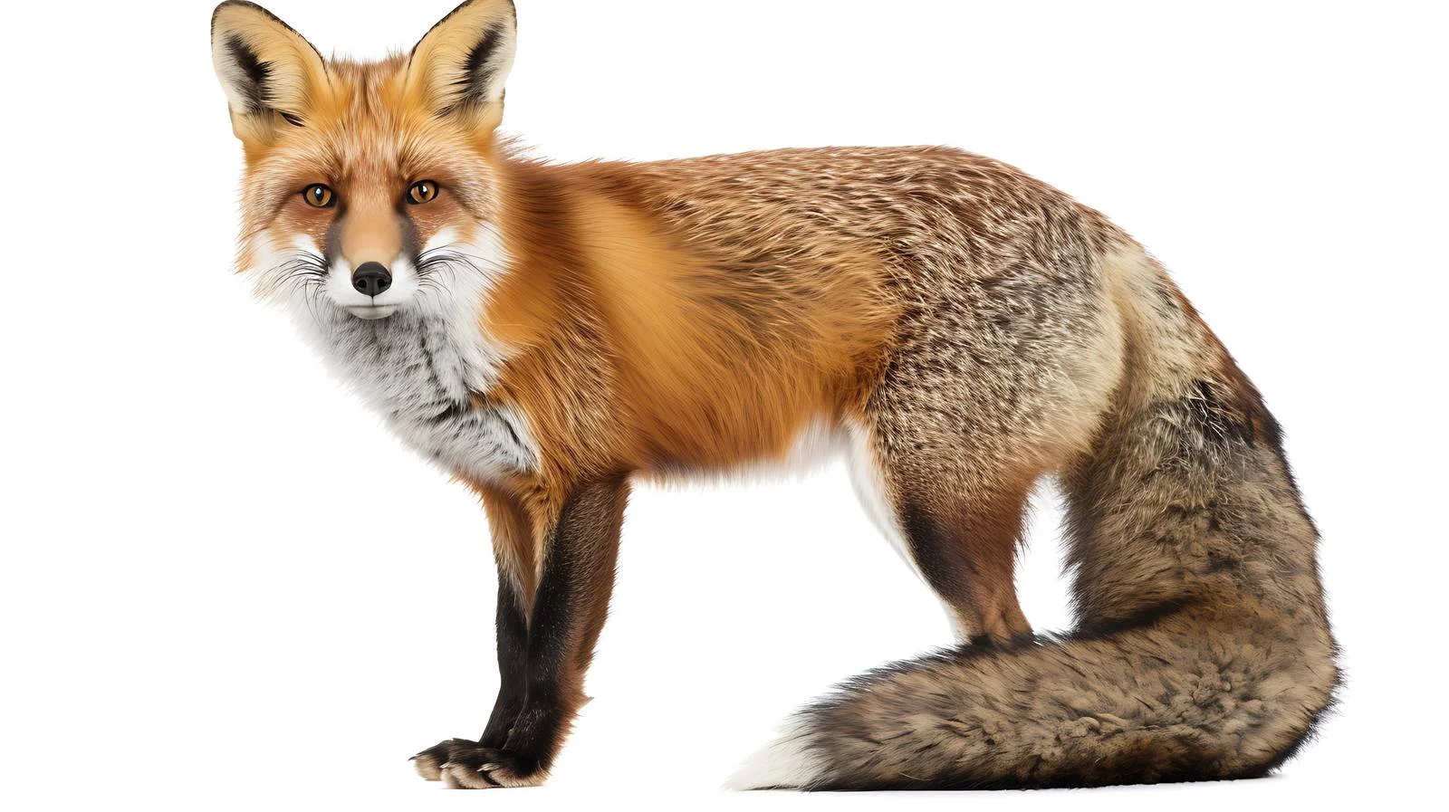 Graceful Fox on White Background — free download from Dotvec