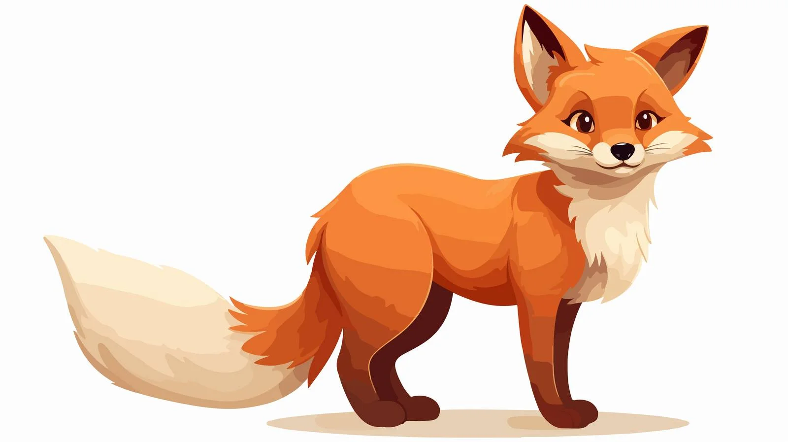 Friendly Fox Cartoon Character Vector Illustration — free download from Dotvec