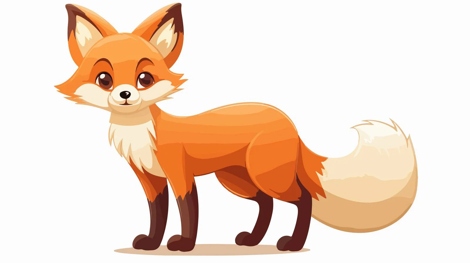 Fox Cartoon Character Vector Illustration — free download from Dotvec