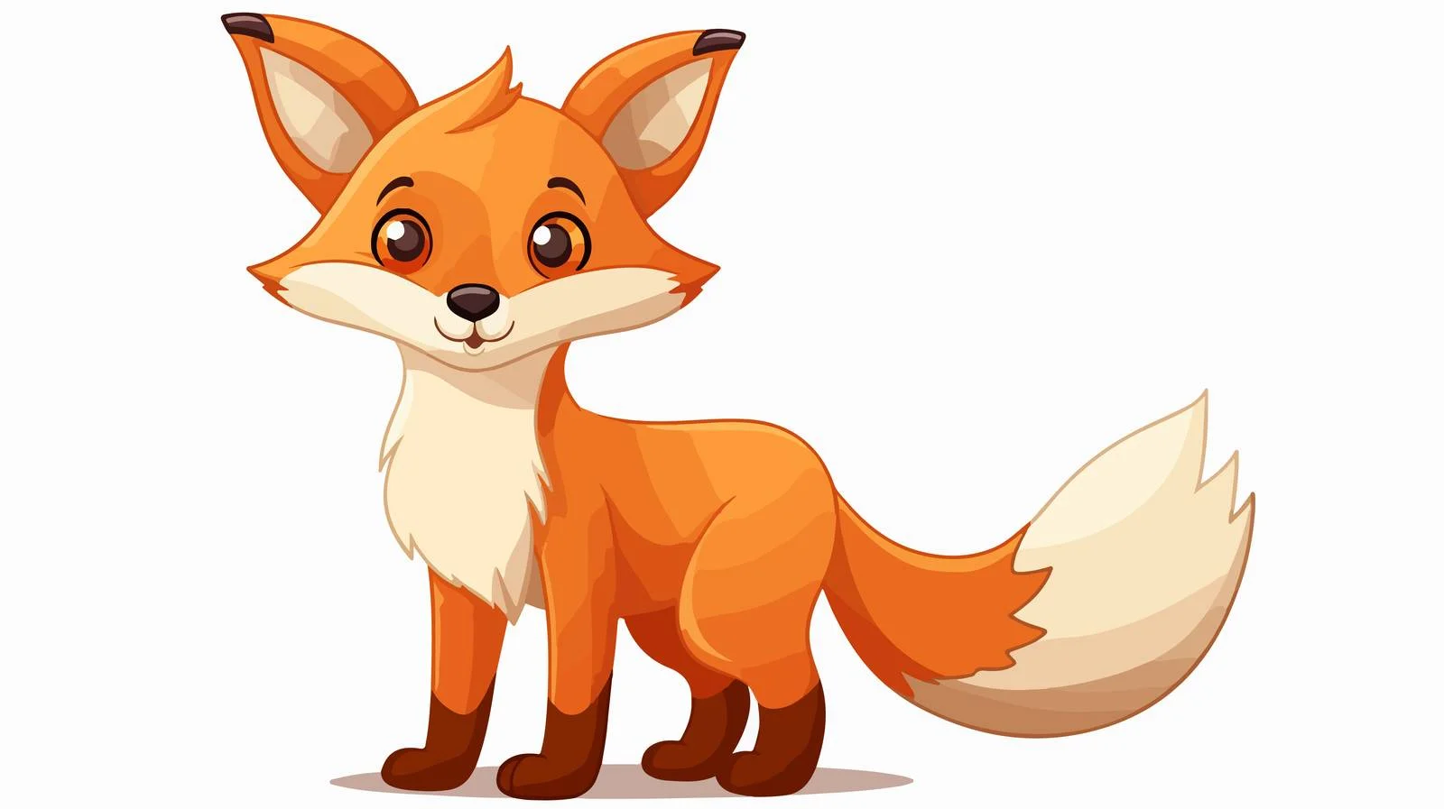 Cute Fox Cartoon Character Vector Illustration — free download from Dotvec