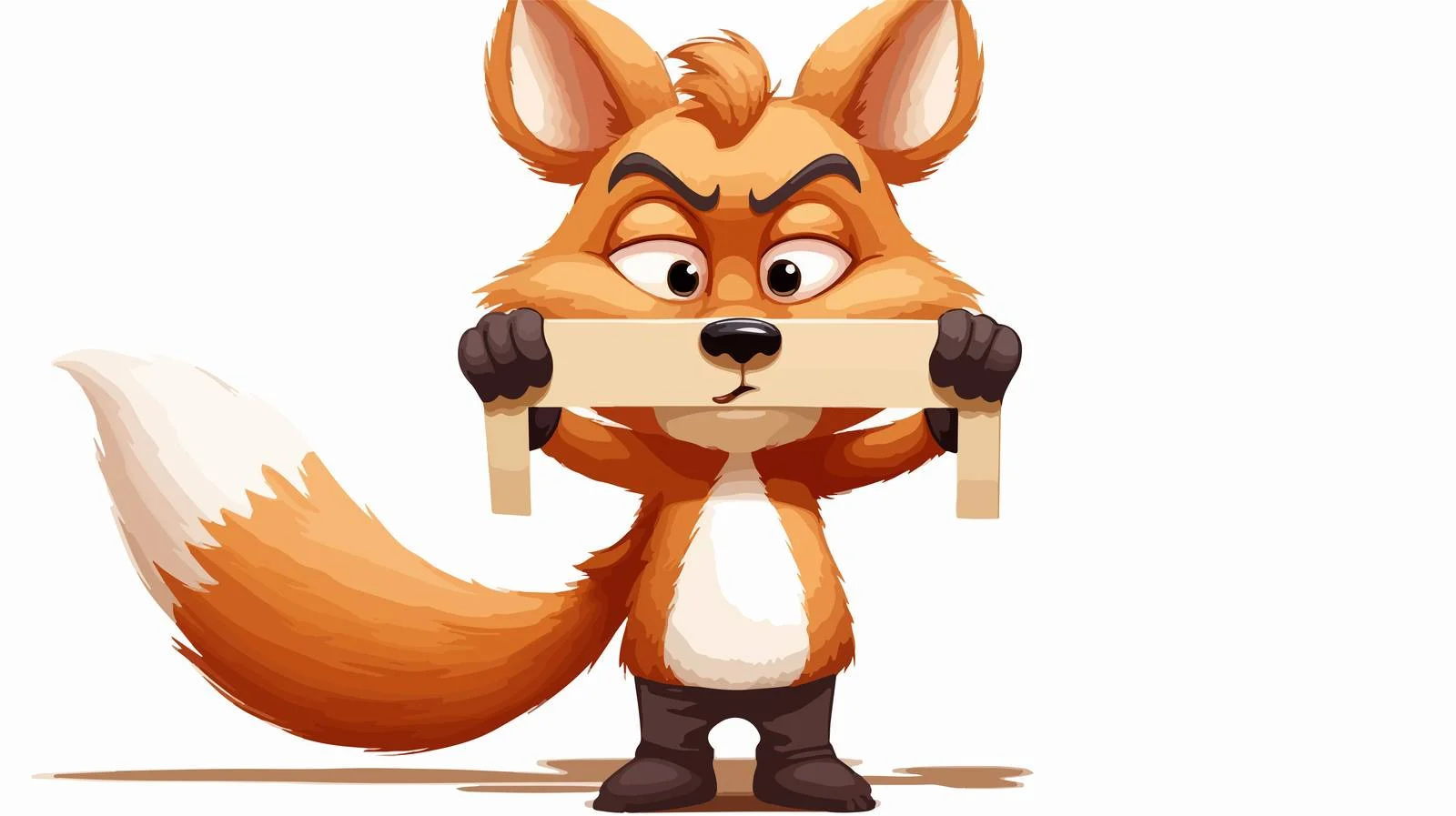 Animated Fox Protest Sign Vector Illustration — free download from Dotvec