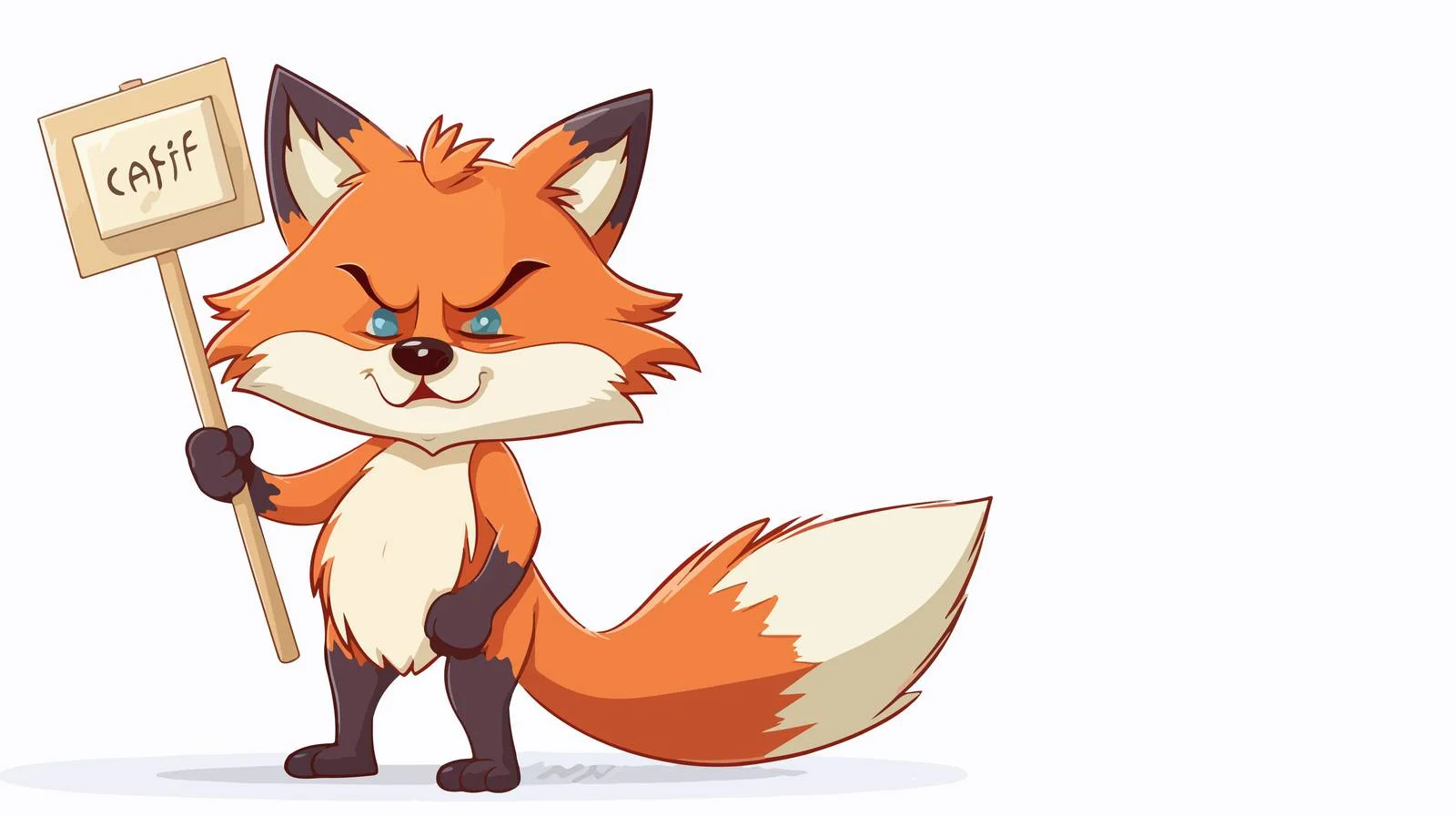 Fox Protest Sign Vector Illustration — free download from Dotvec